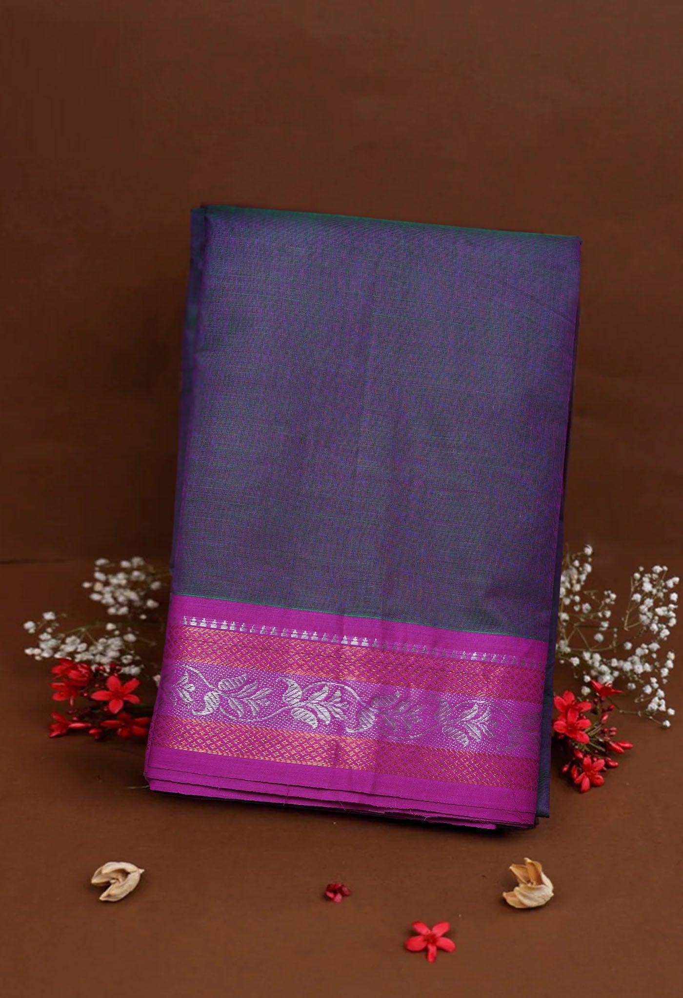 Mauve Pink Pure Pavani Handcrafted Kanchi Cotton Saree-UNM82457