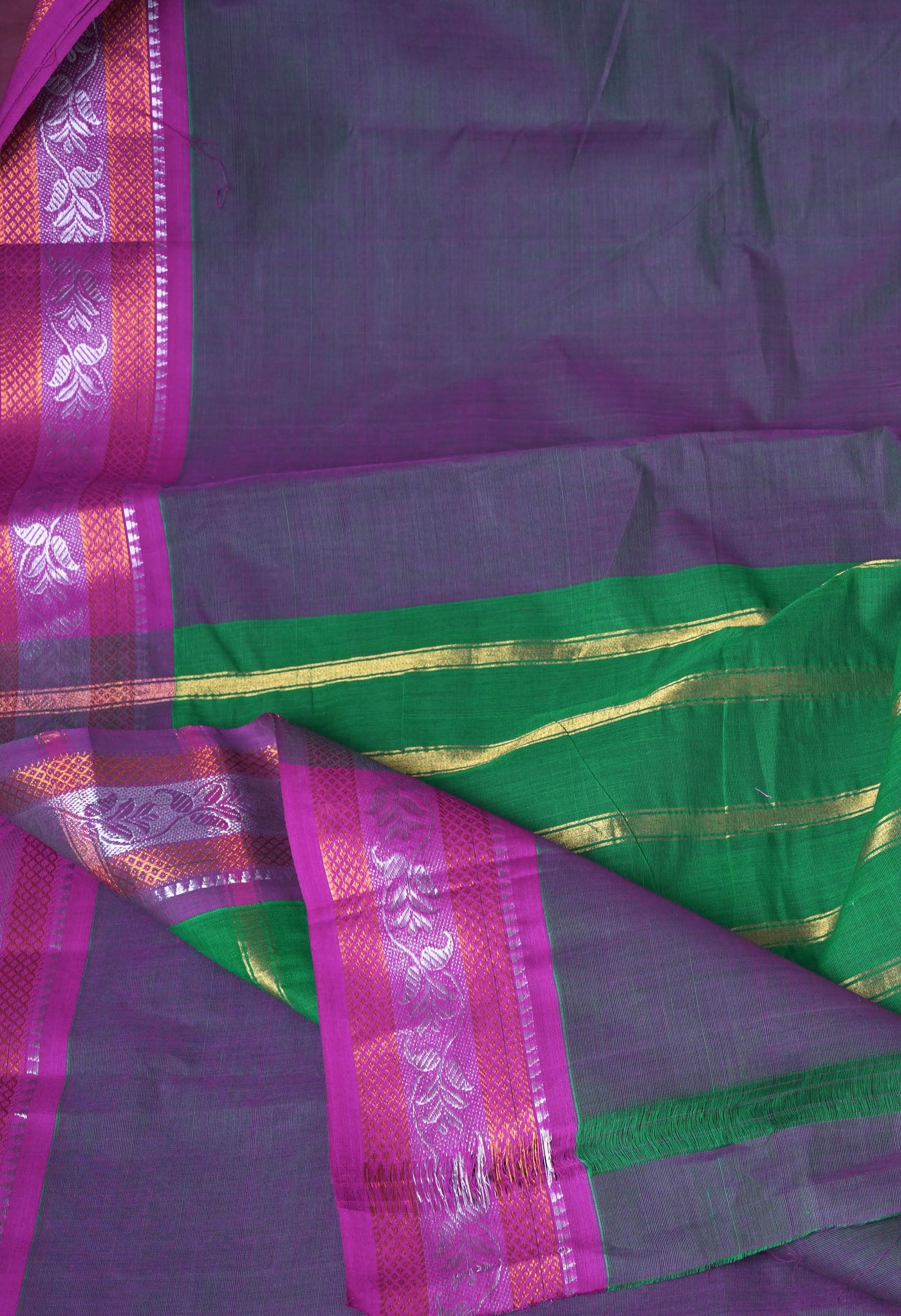 Mauve Pink Pure Pavani Handcrafted Kanchi Cotton Saree-UNM82457