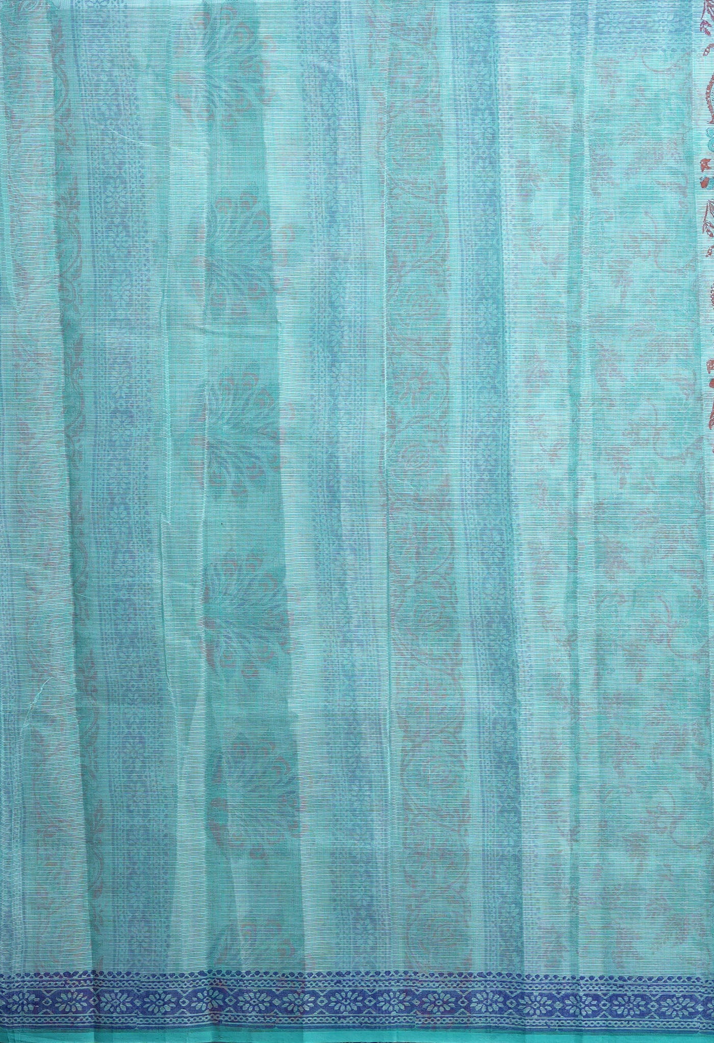 Green Pure Hand Block Printed Kota Saree-UNM82466