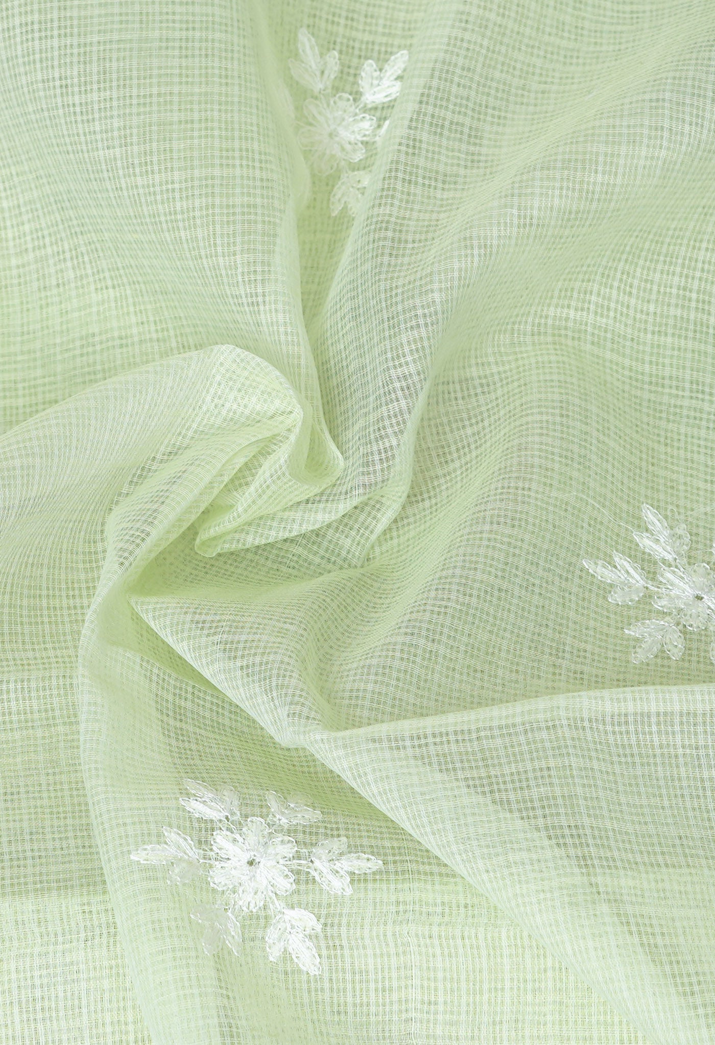 Green Pure Emboridery Kota Saree-UNM82485