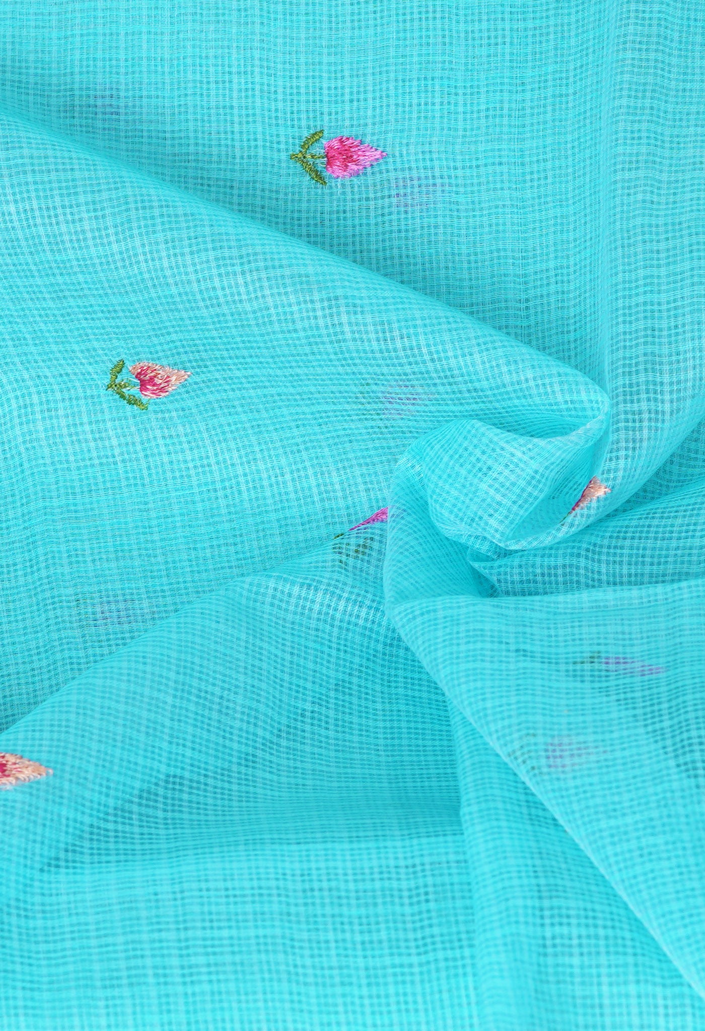 Blue Pure Emboridery Kota Saree-UNM82500