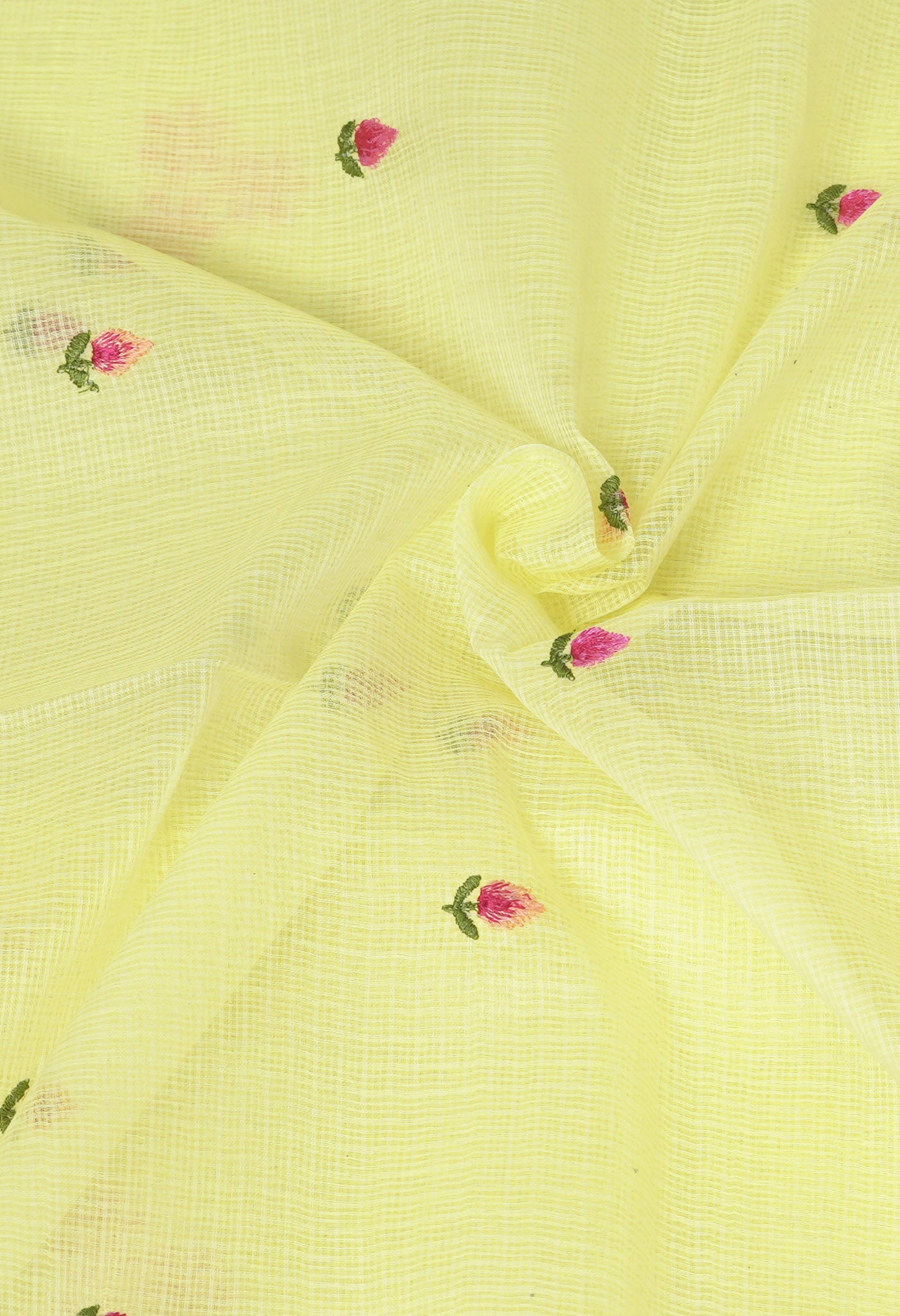Yellow Pure Emboridery Kota Saree-UNM82501