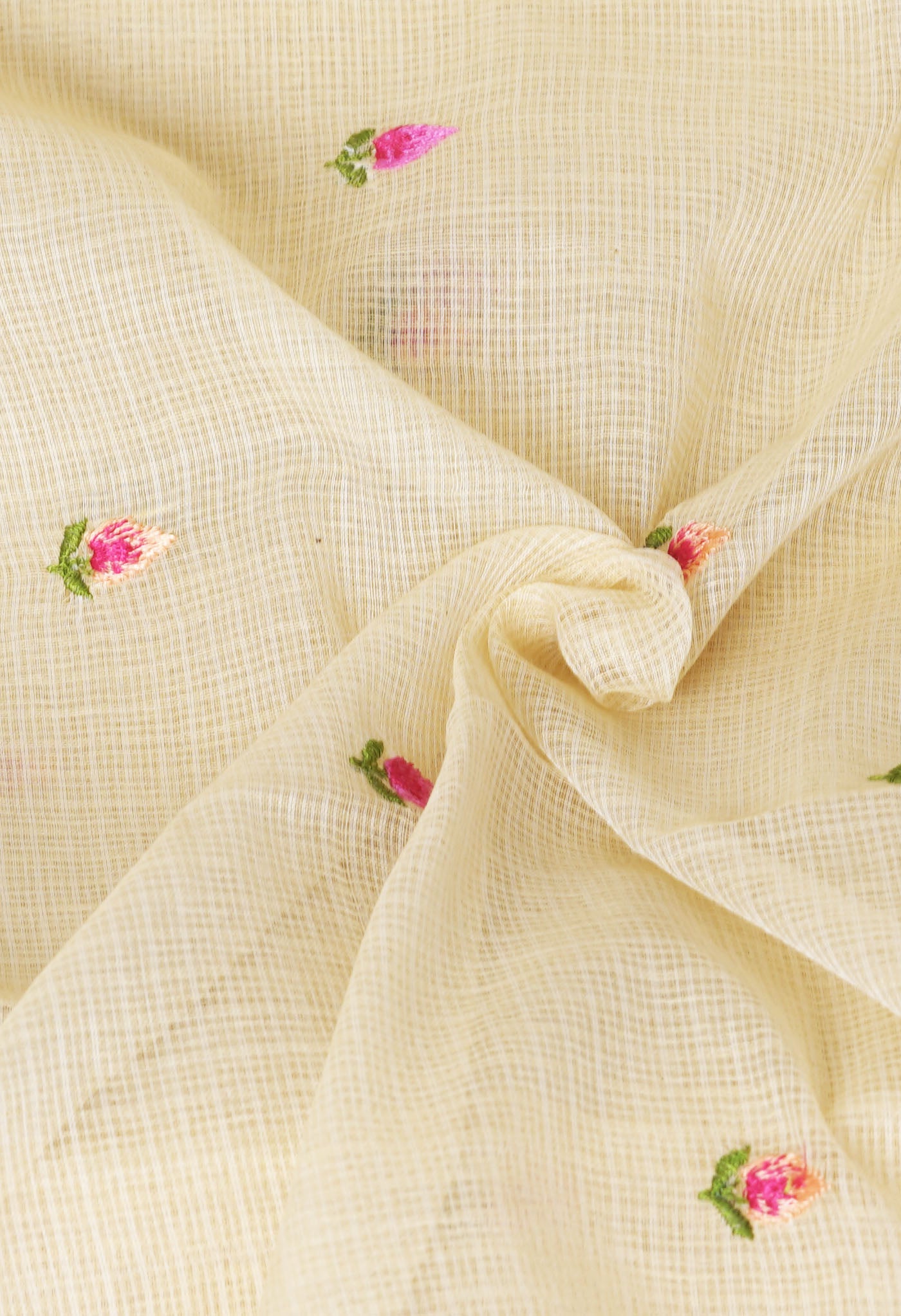Cream Pure Emboridery Kota Saree-UNM82508