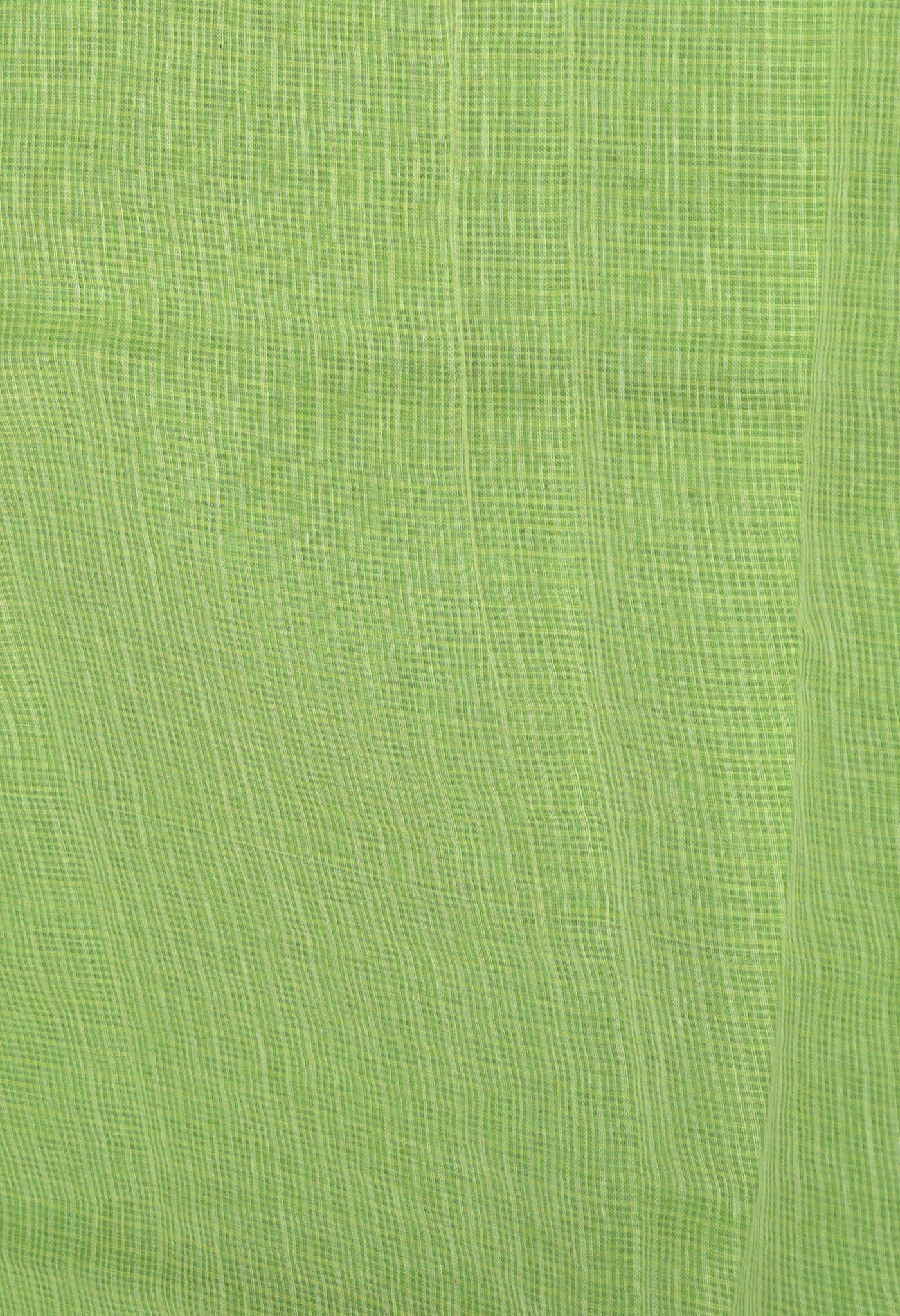 Green Pure Hand Painted With Emboridery Kota Saree-UNM82513