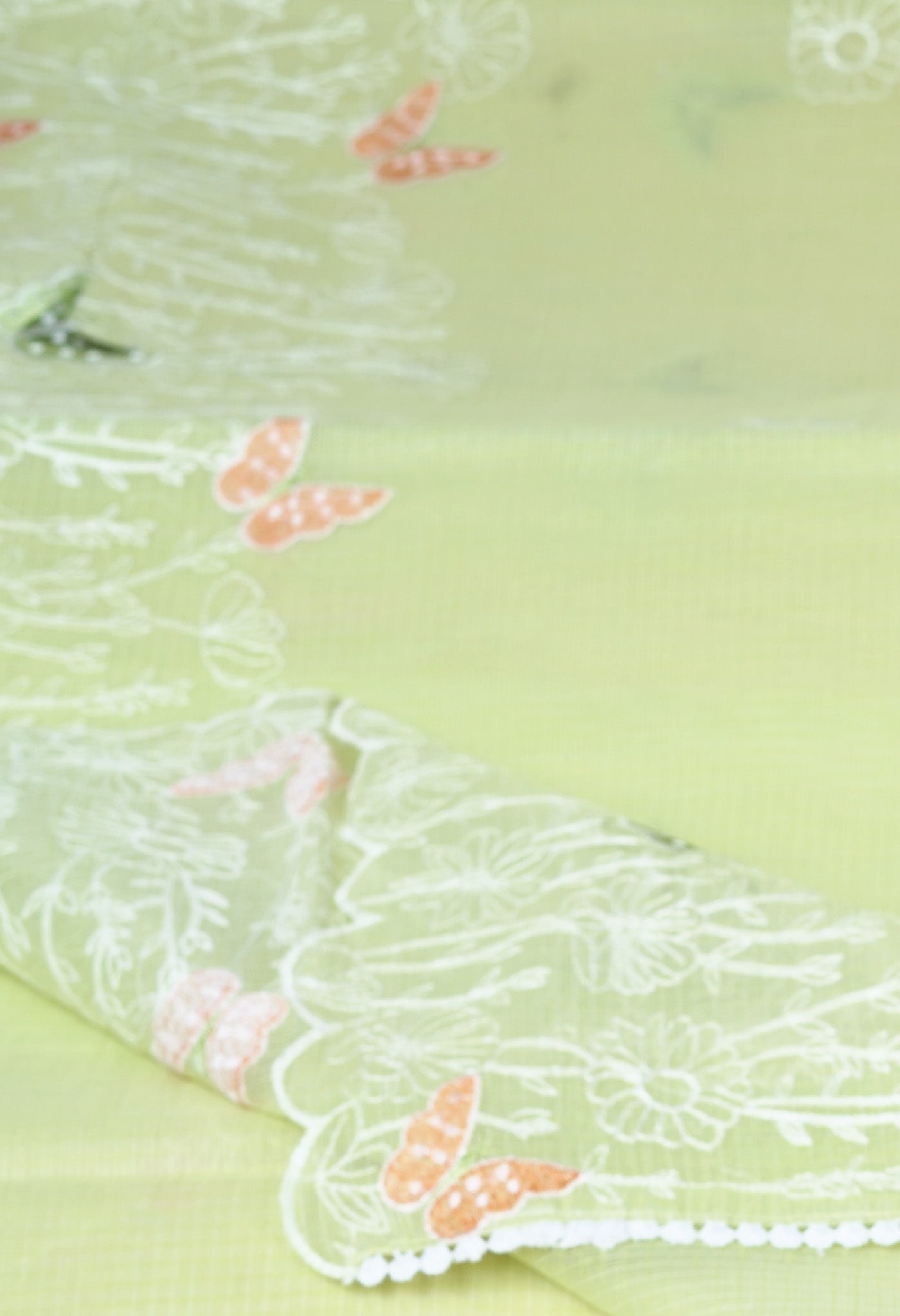 Green Pure Emboridery Kota Saree-UNM82530