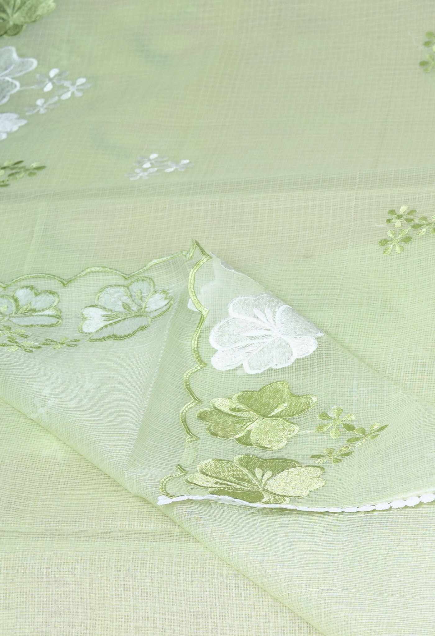 Green Pure Emboridery Kota Saree-UNM82539