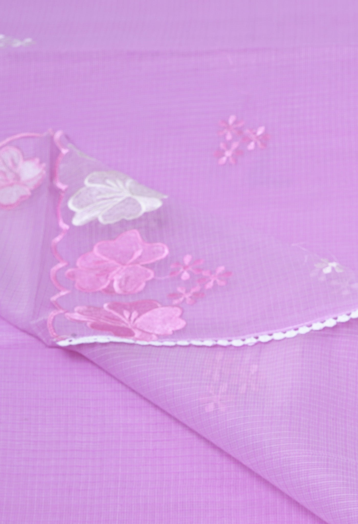 Pink Pure Emboridery Kota Saree-UNM82541