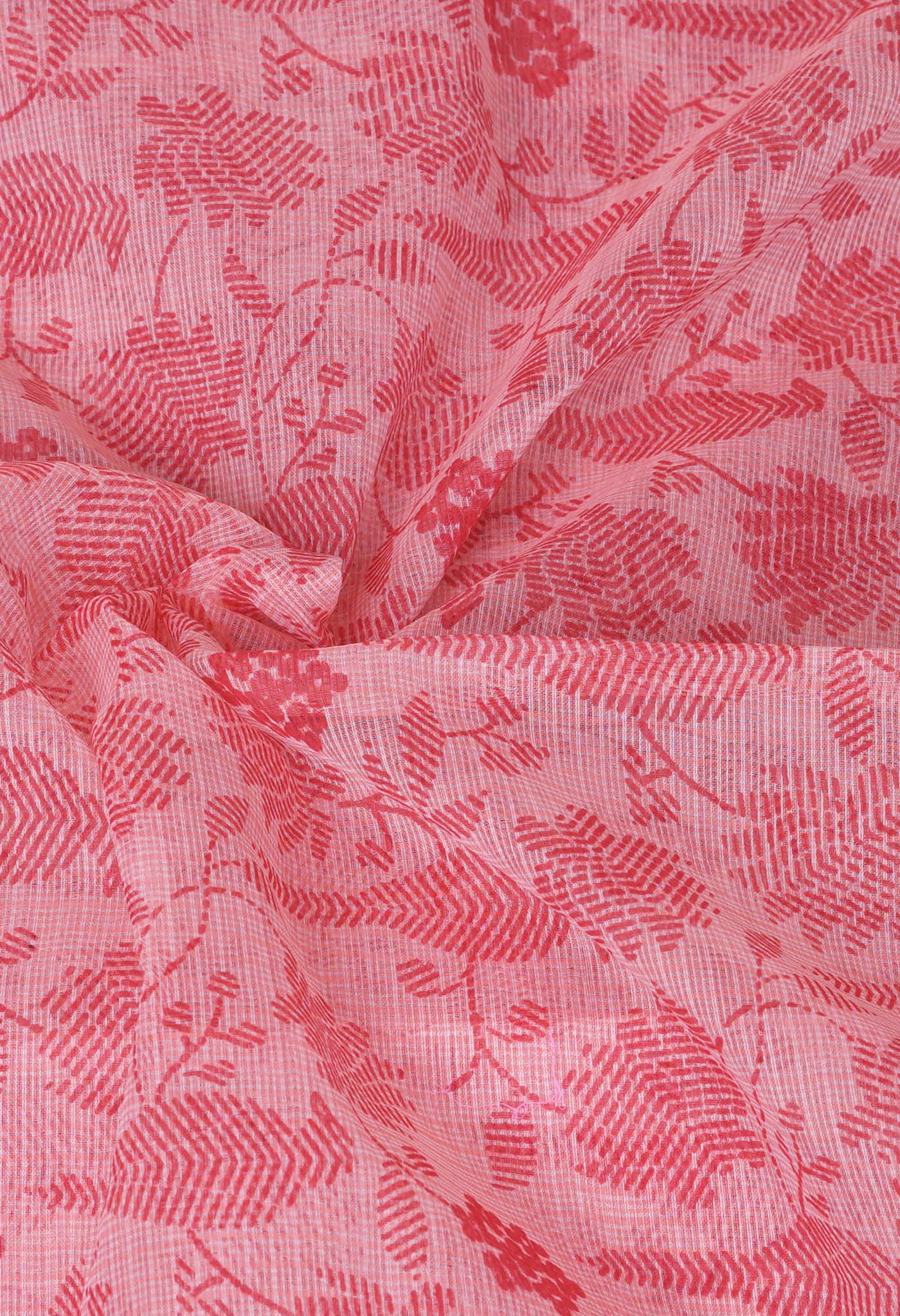 Pink Pure Hand Painted With Emboridery Kota Saree-UNM82562