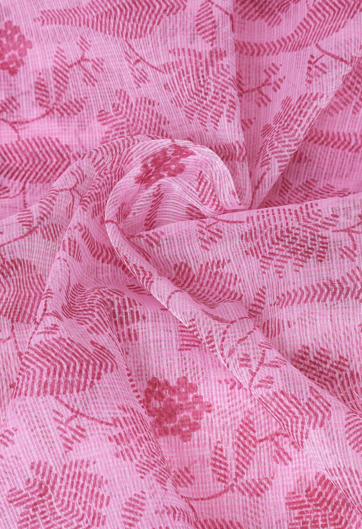 Pink Pure Hand Painted With Emboridery Kota Saree-UNM82564