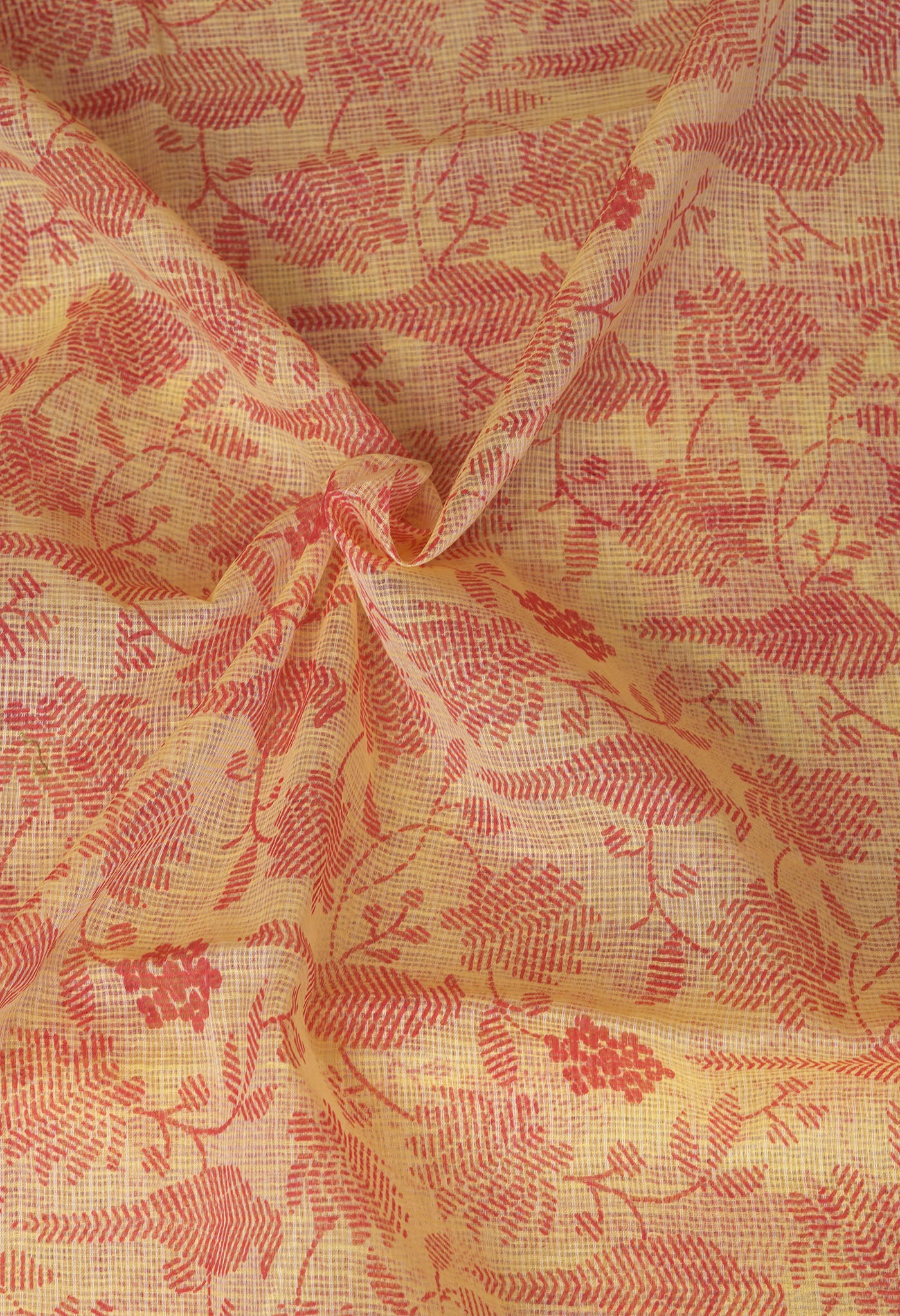 Yellow Pure Hand Painted With Emboridery Kota Saree-UNM82567