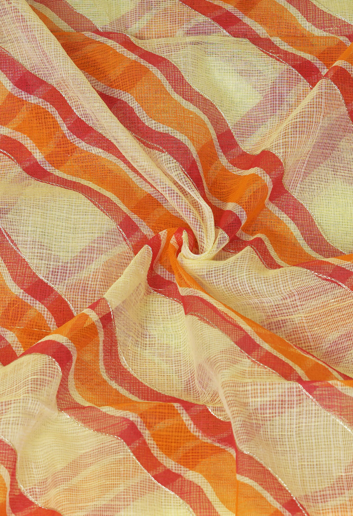 Yellow Pure Hand Painted With Emboridery Kota Saree-UNM82570
