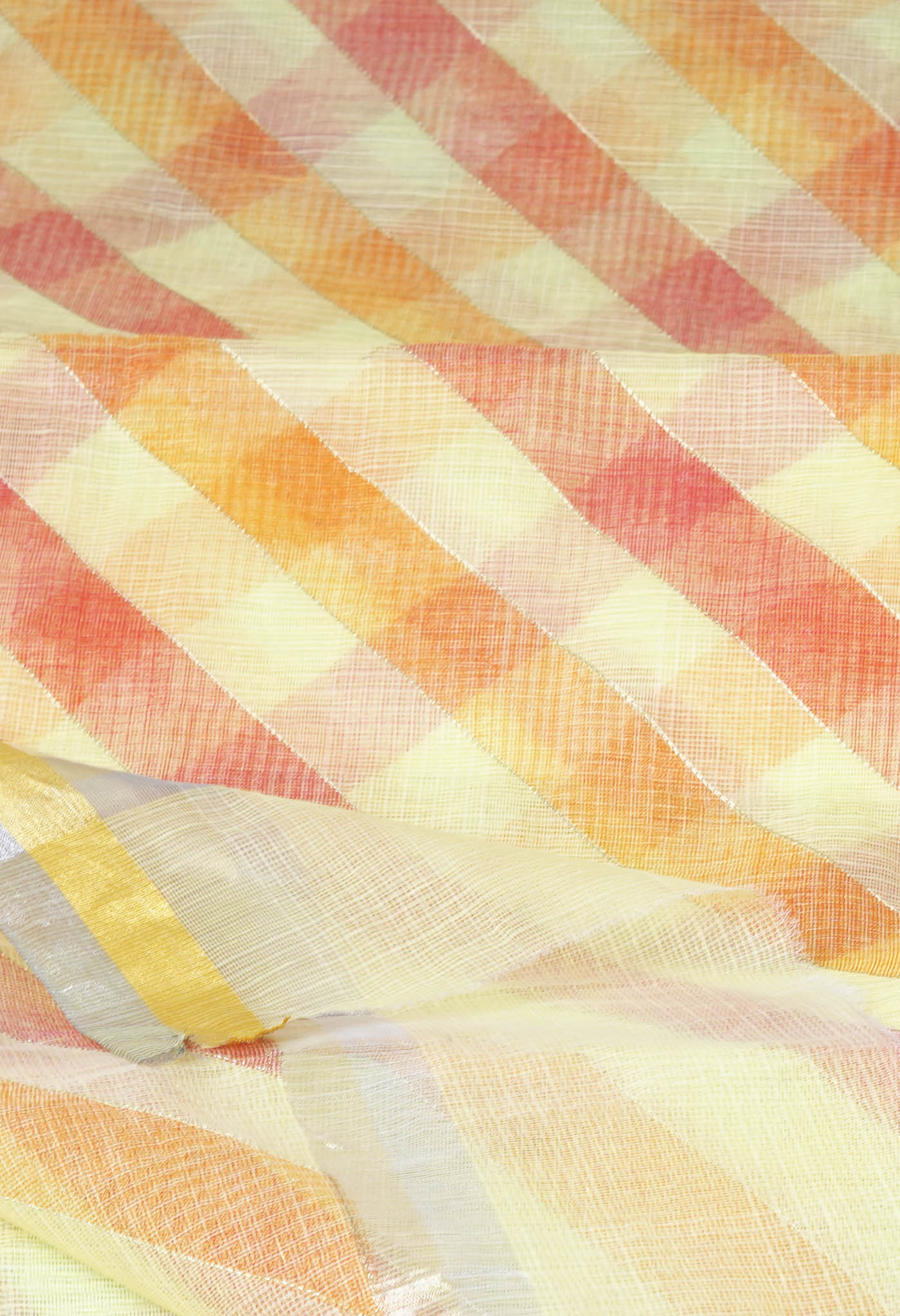 Yellow Pure Hand Painted With Emboridery Kota Saree-UNM82573