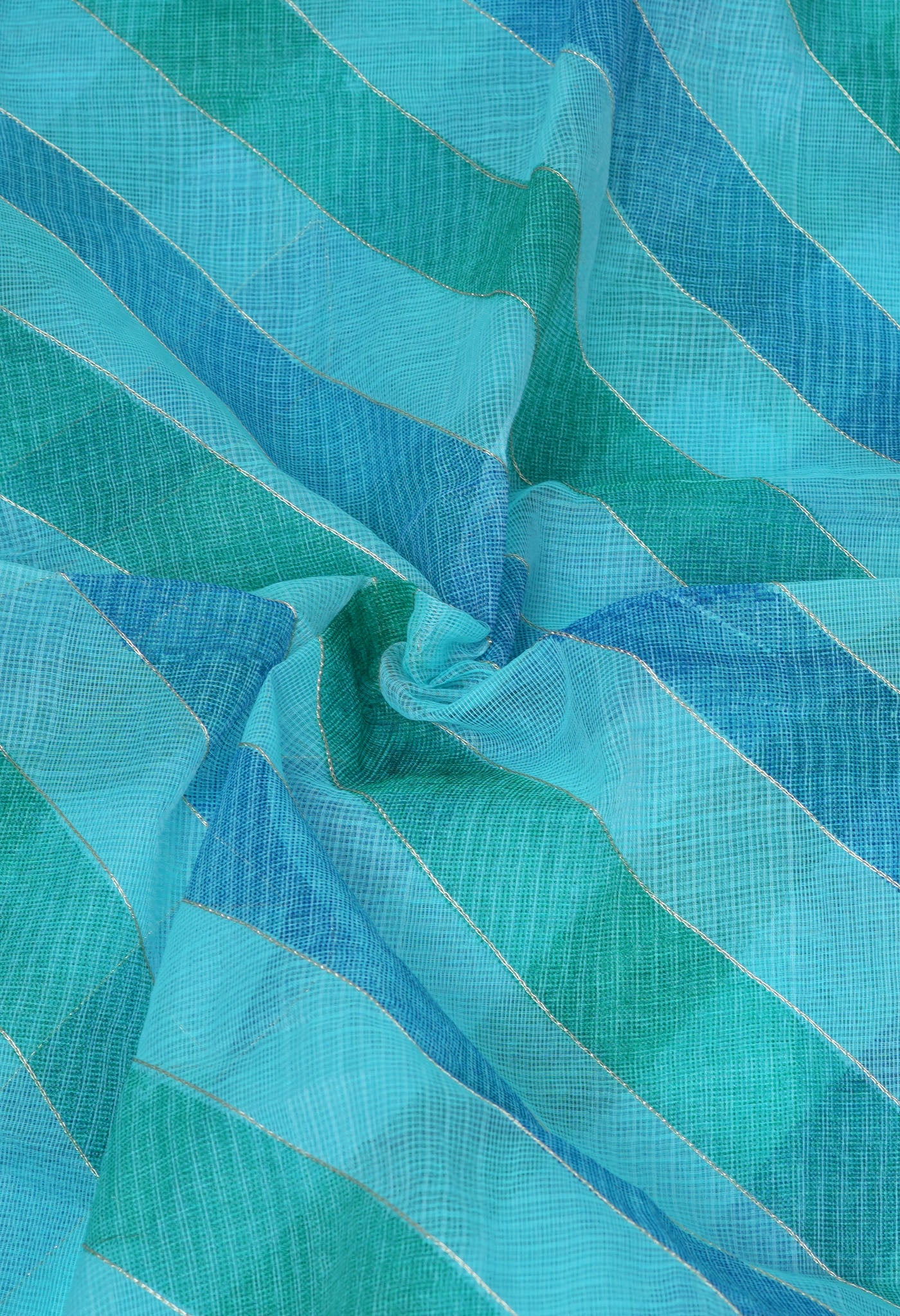 Blue Pure Hand Painted With Emboridery Kota Saree-UNM82575