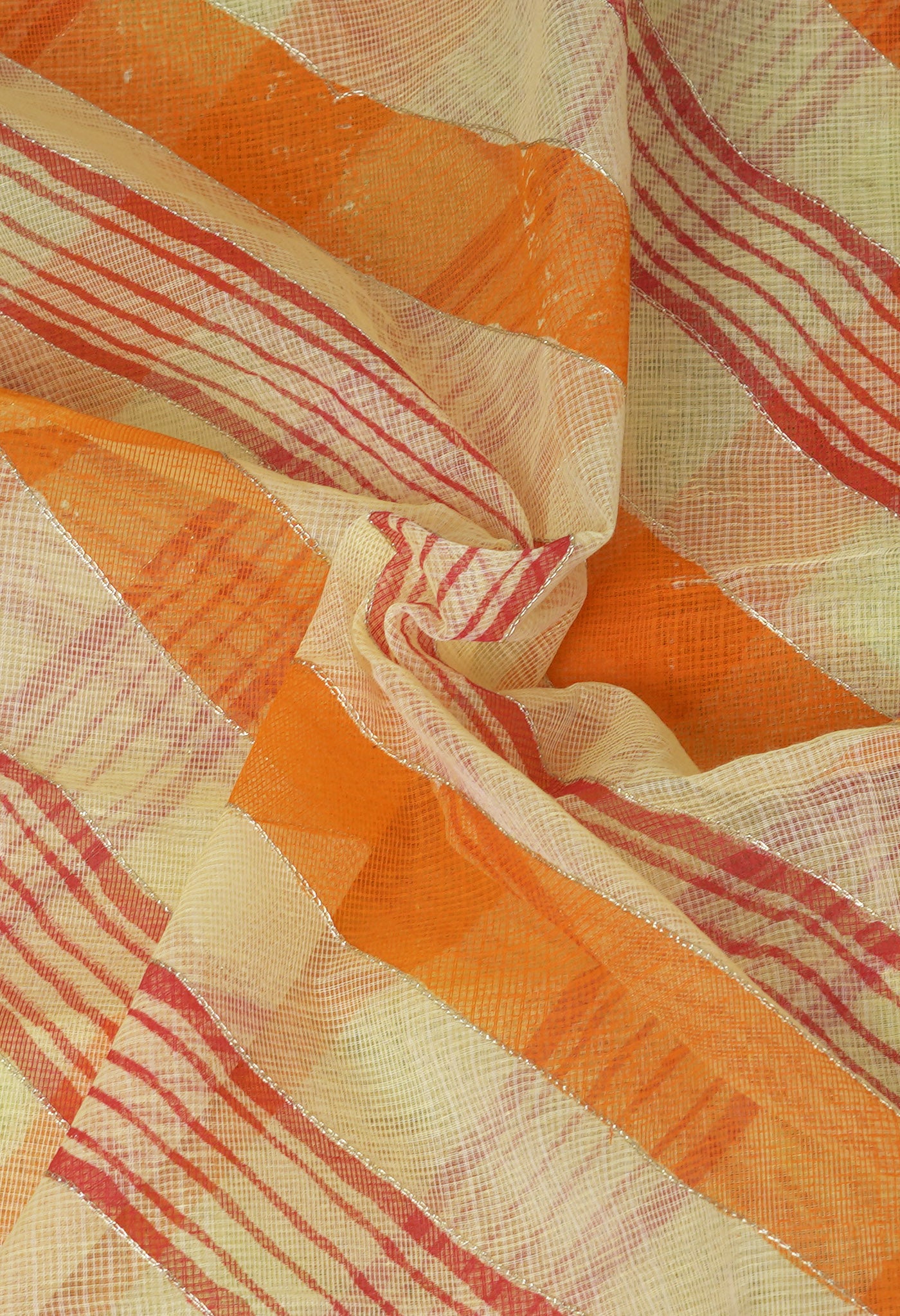 Yellow Pure Hand Painted With Emboridery Kota Saree-UNM82580