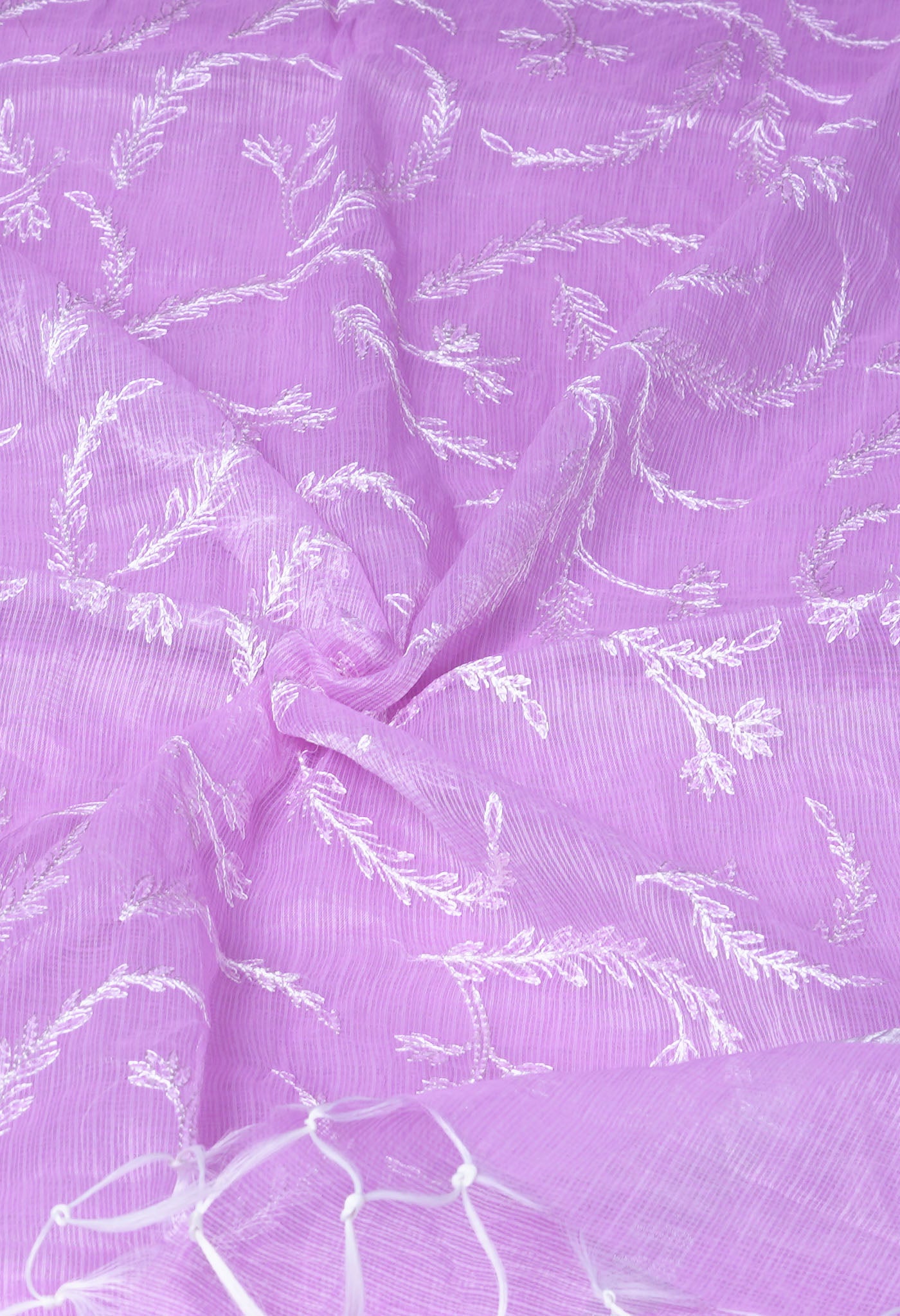 Lavender Pure Emboridery Kota Saree-UNM82585