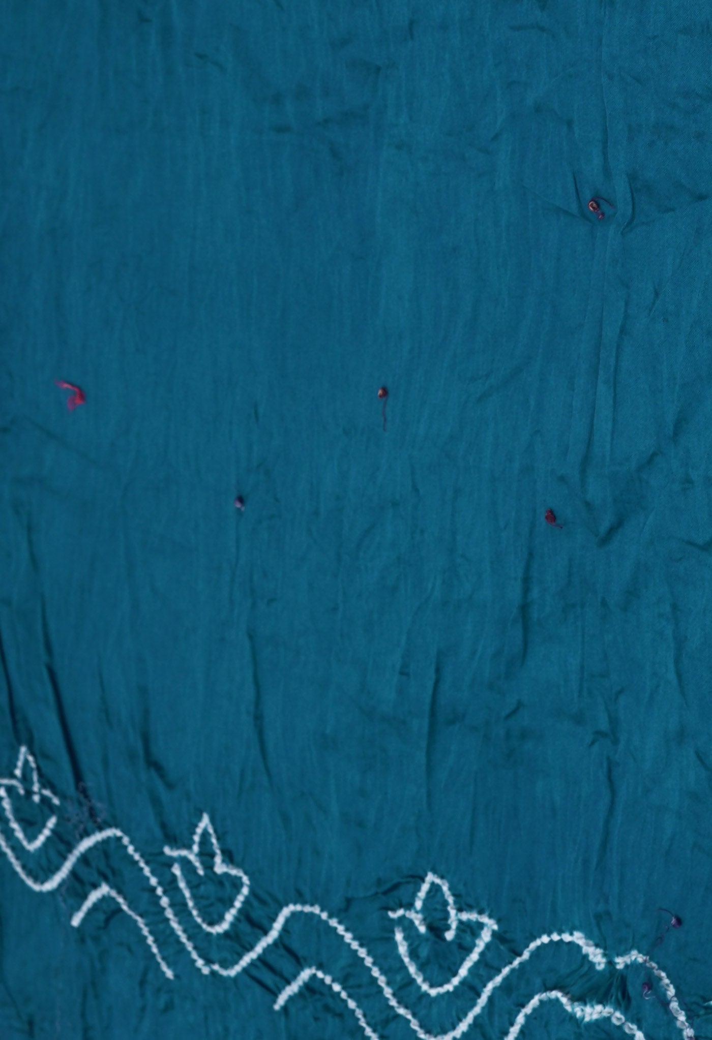 Peacock Blue Pure Bandhani Mulmul Cotton Saree-UNM82610