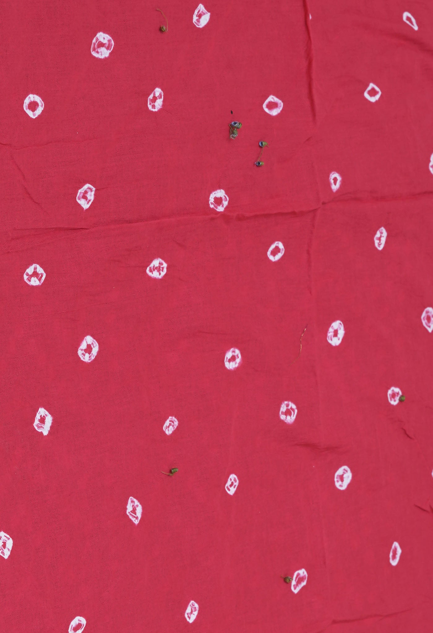 Red Pure Bandhani Mulmul Cotton Saree-UNM82615