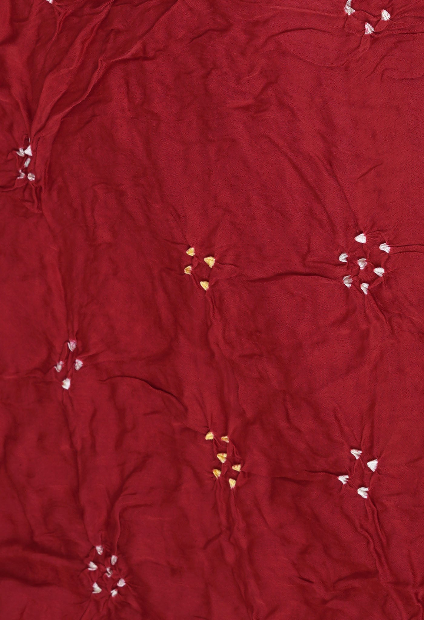Cherry Red Pure Bandhani Gaji Soft Silk Saree-UNM82629