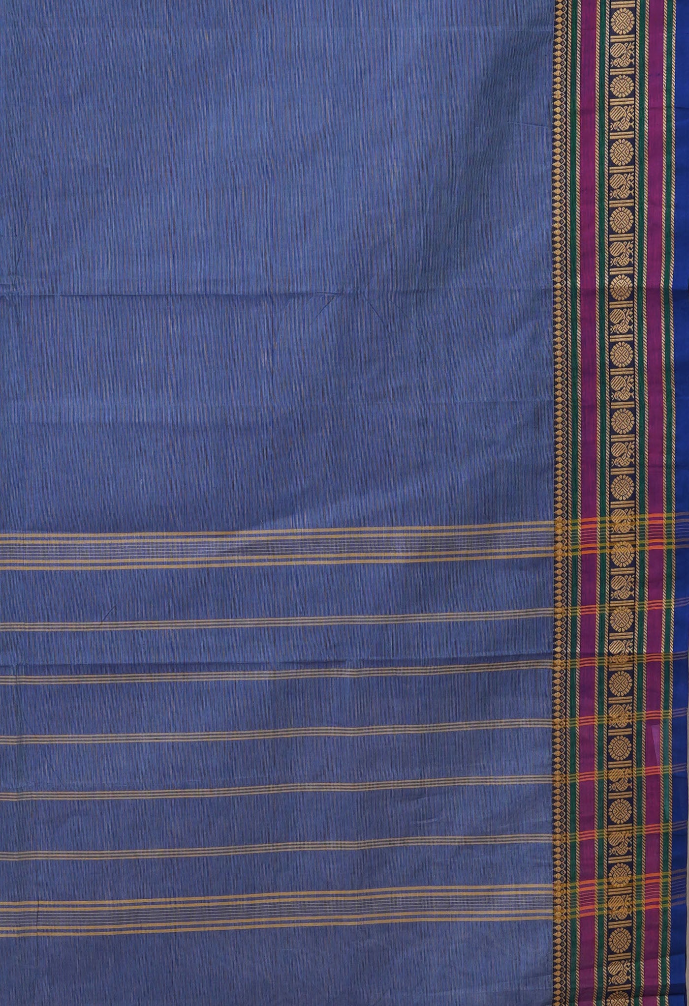 Pale Blue Pure Pure Pavani Handcrafted Kanchi Cotton Saree-UNM82711
