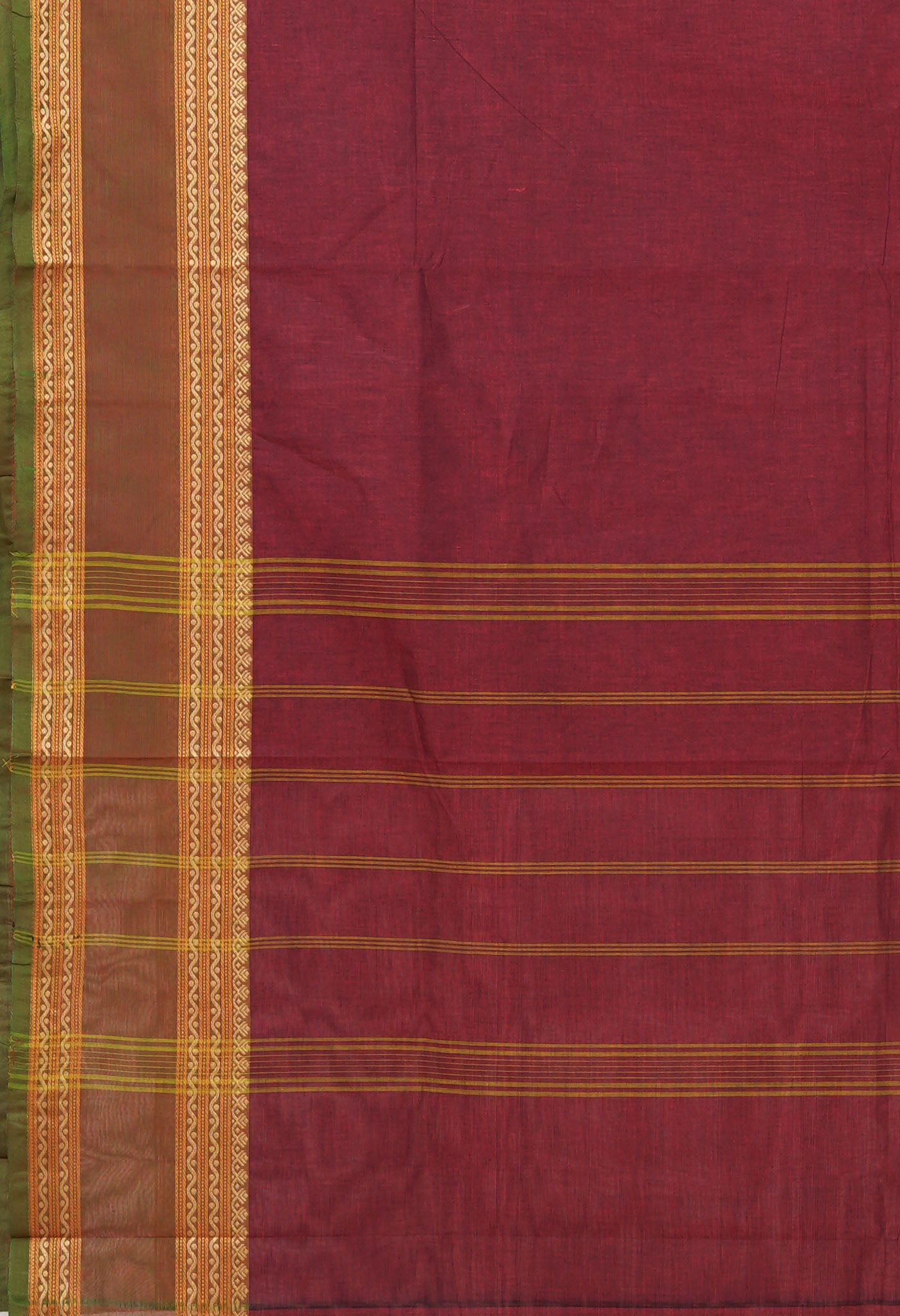 Maroon Pure Pure Pavani Handcrafted Kanchi Cotton Saree-UNM82723