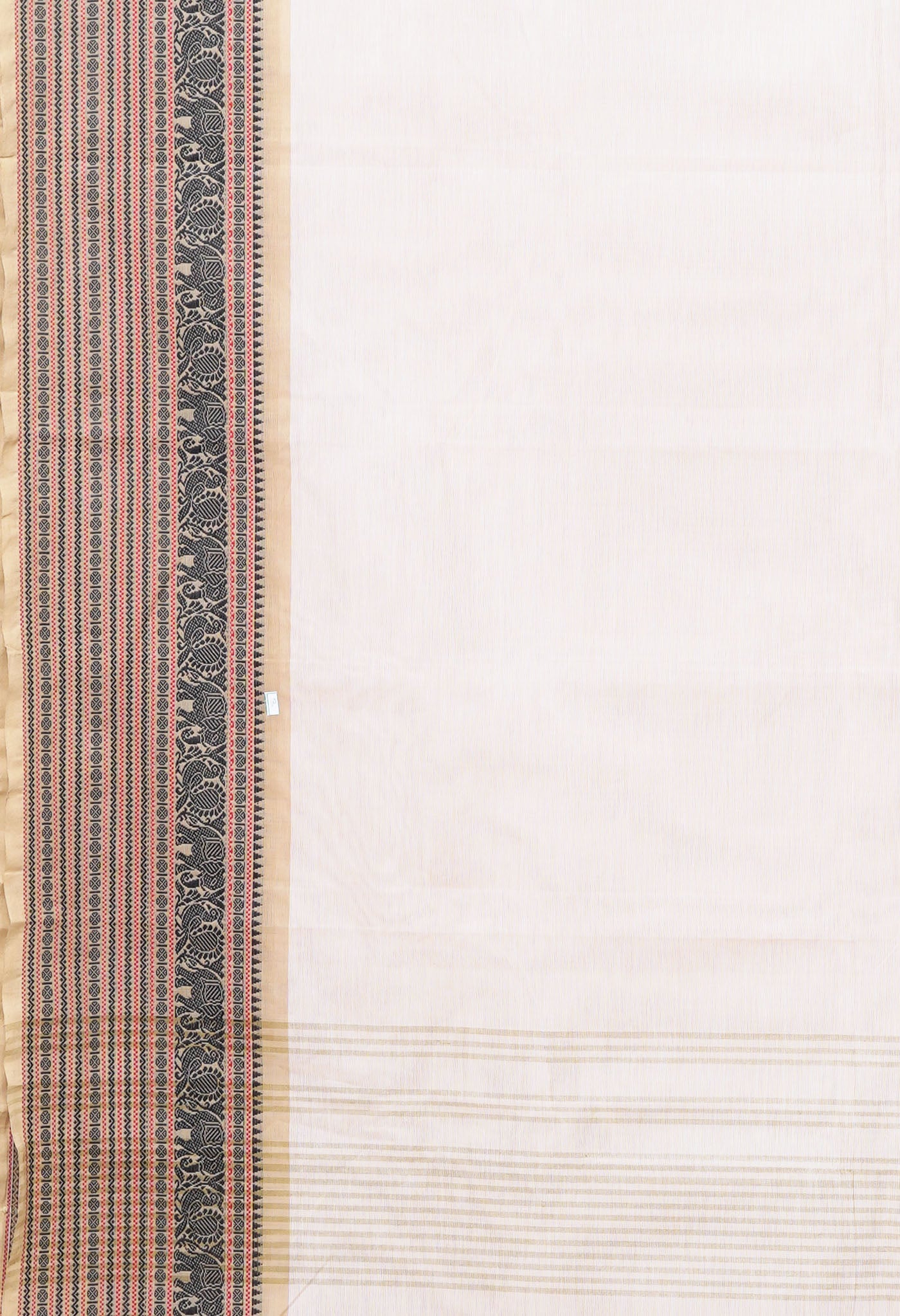 Beige Pure Pure Pavani Handcrafted Kanchi Cotton Saree-UNM82725