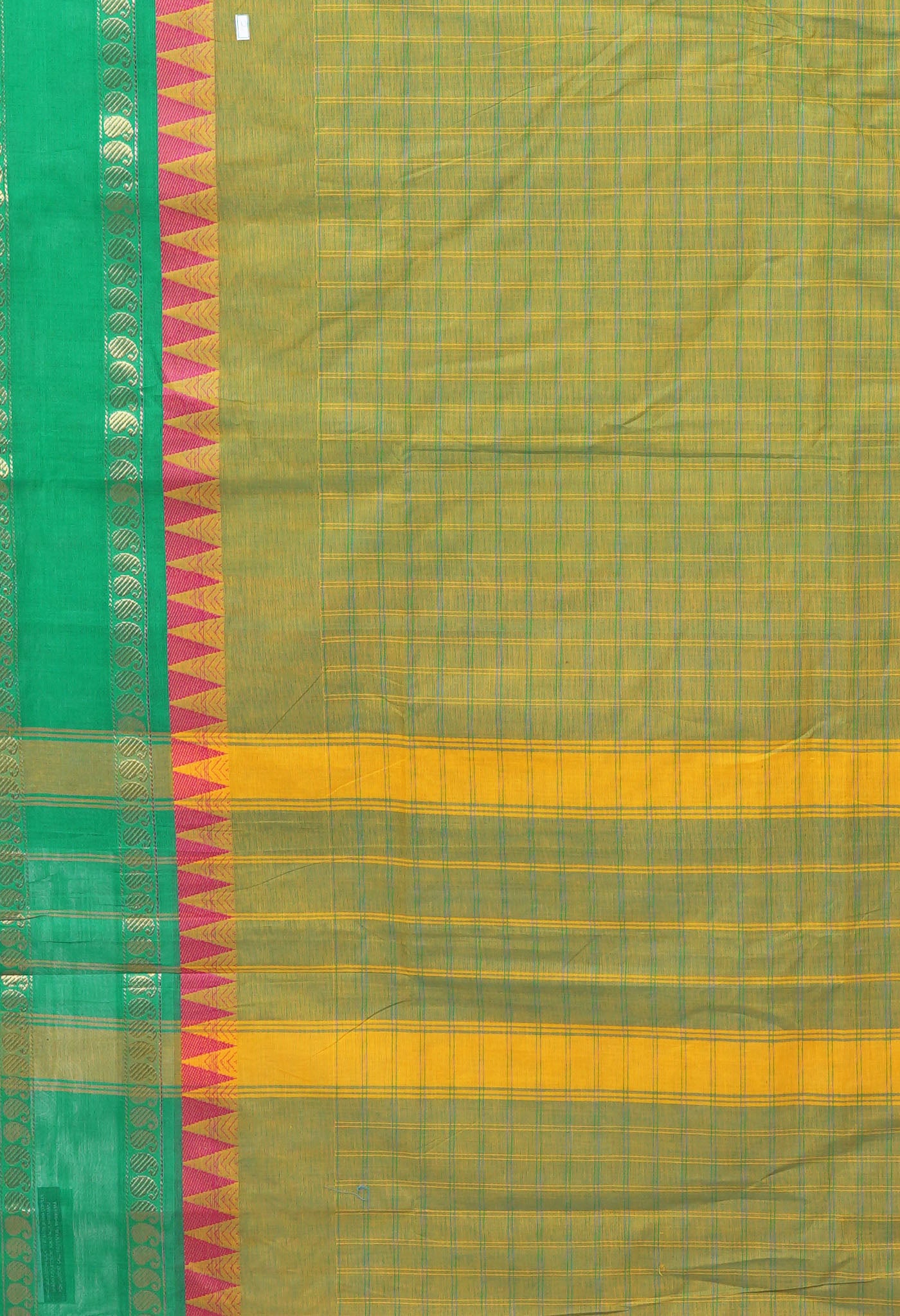 Mehindi Green Pure Pure Pavani Handcrafted Kanchi Cotton Saree-UNM82739