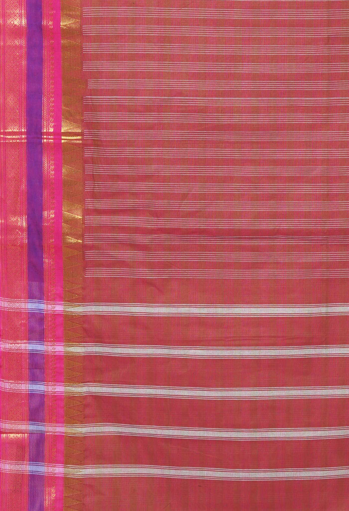 Brown Pure Pavani Handcrafted Kanchi Cotton Saree-UNM82753