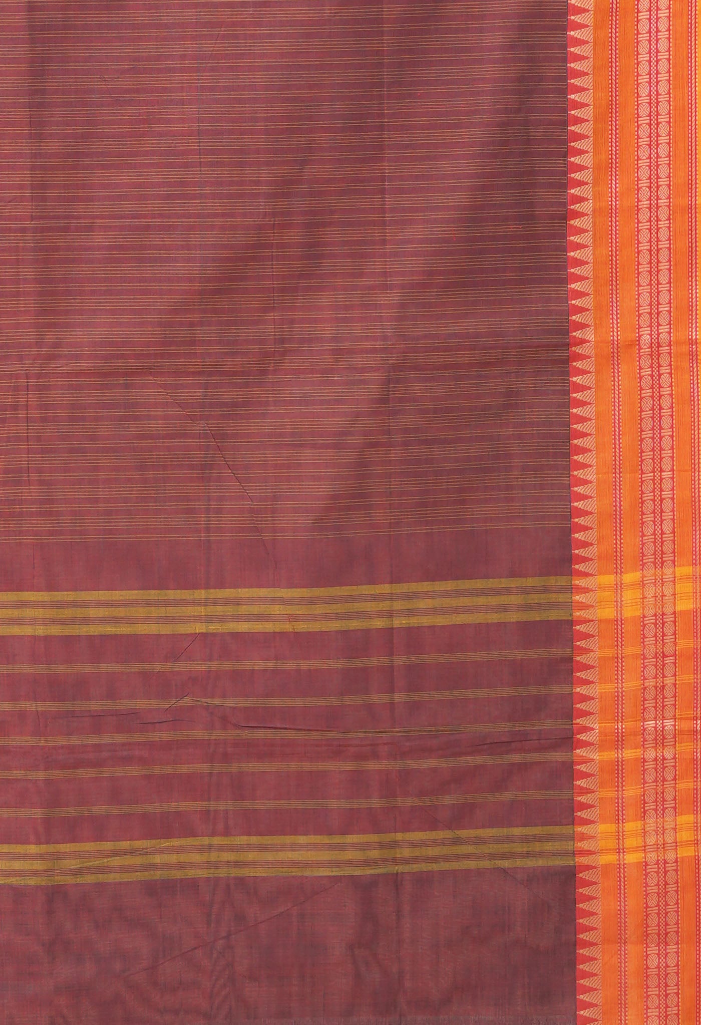 Maroon Pure Pavani Handcrafted Kanchi Cotton Saree-UNM82776