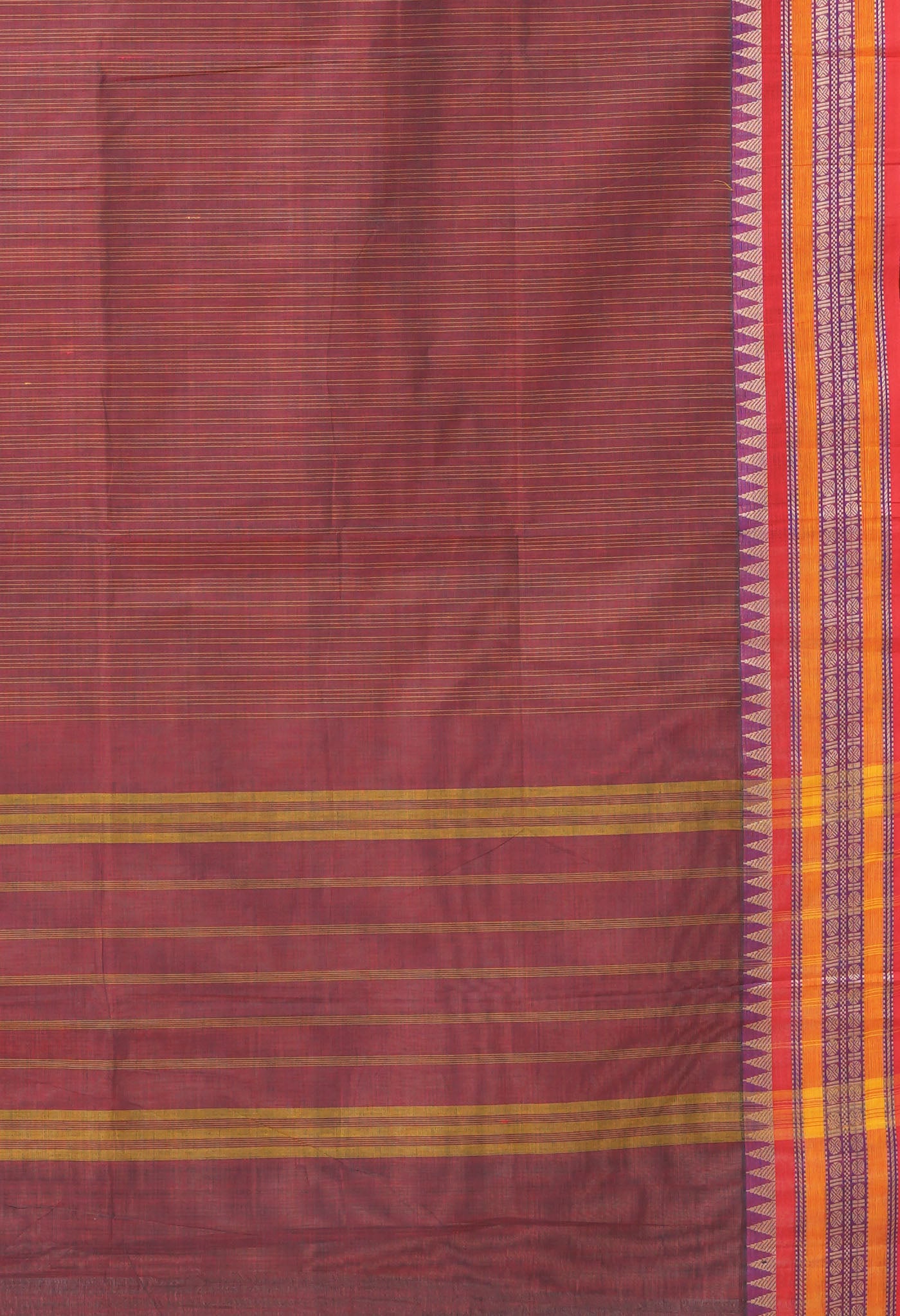 Red Pure Pavani Handcrafted Kanchi Cotton Saree-UNM82778