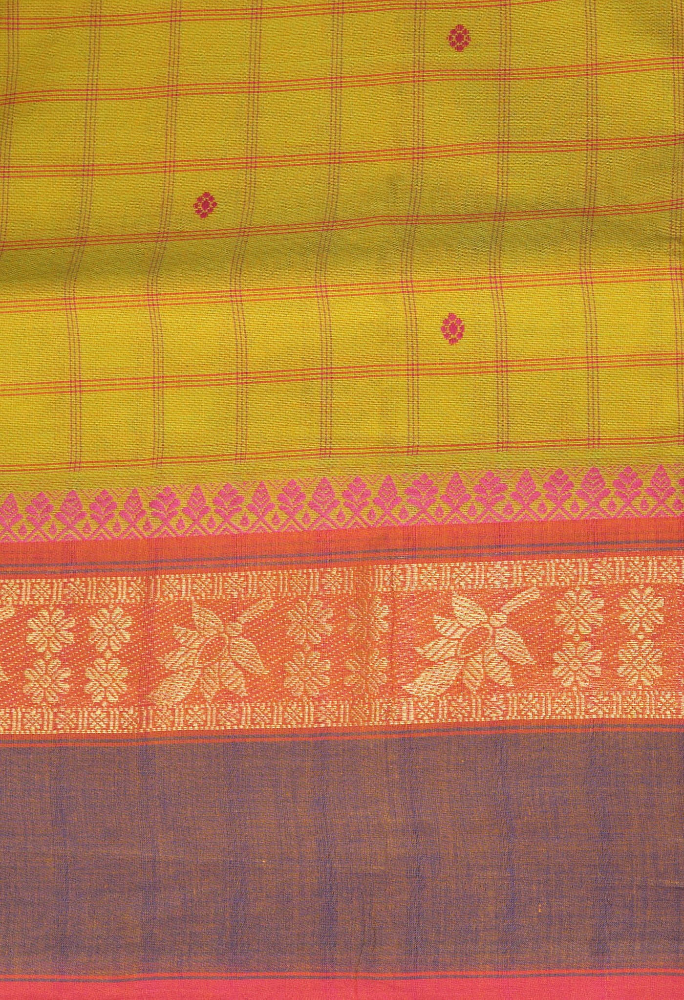 Green Pure Pavani Handcrafted Kanchi Cotton Saree-UNM82827
