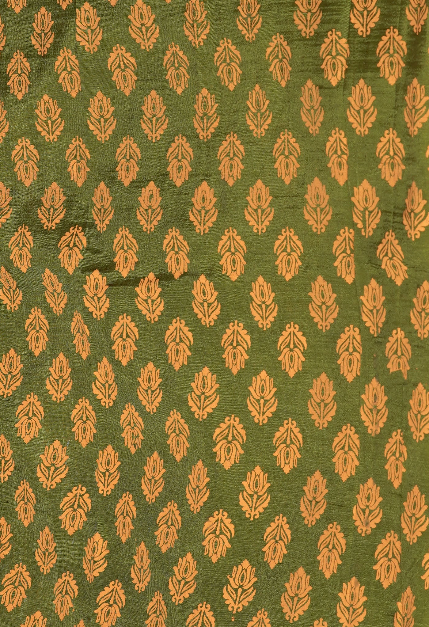 Orange-Olive Green Pure Designer Printed Soft Silk Saree-UNM82900