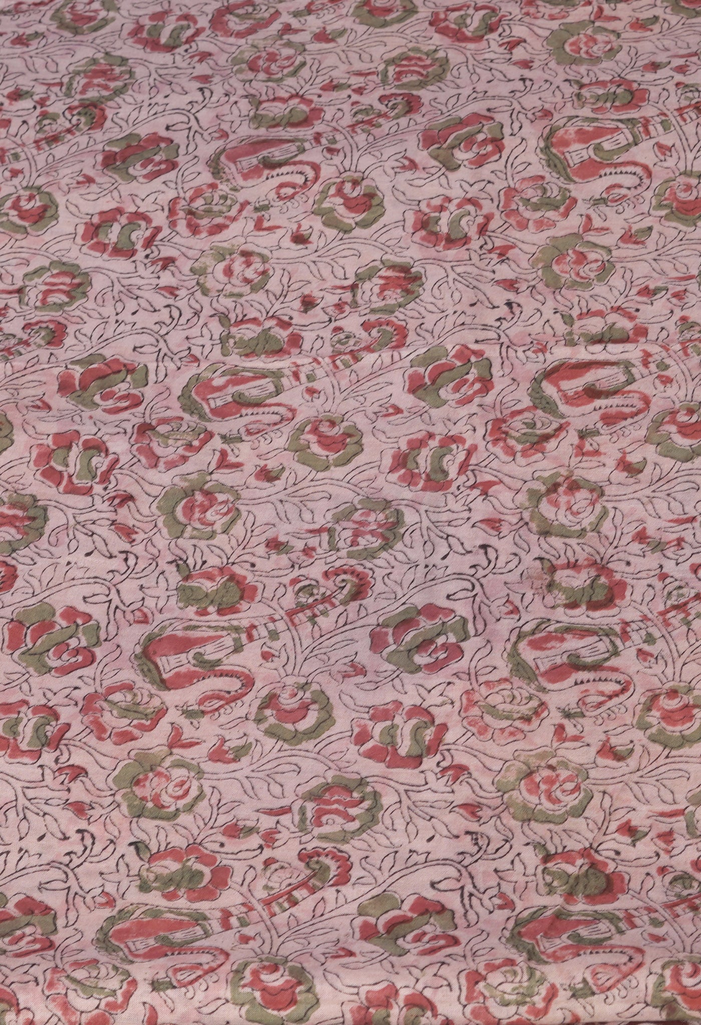 Maroon Pure Kalamkari Printed Soft Mulmul Cotton Saree-UNM82908