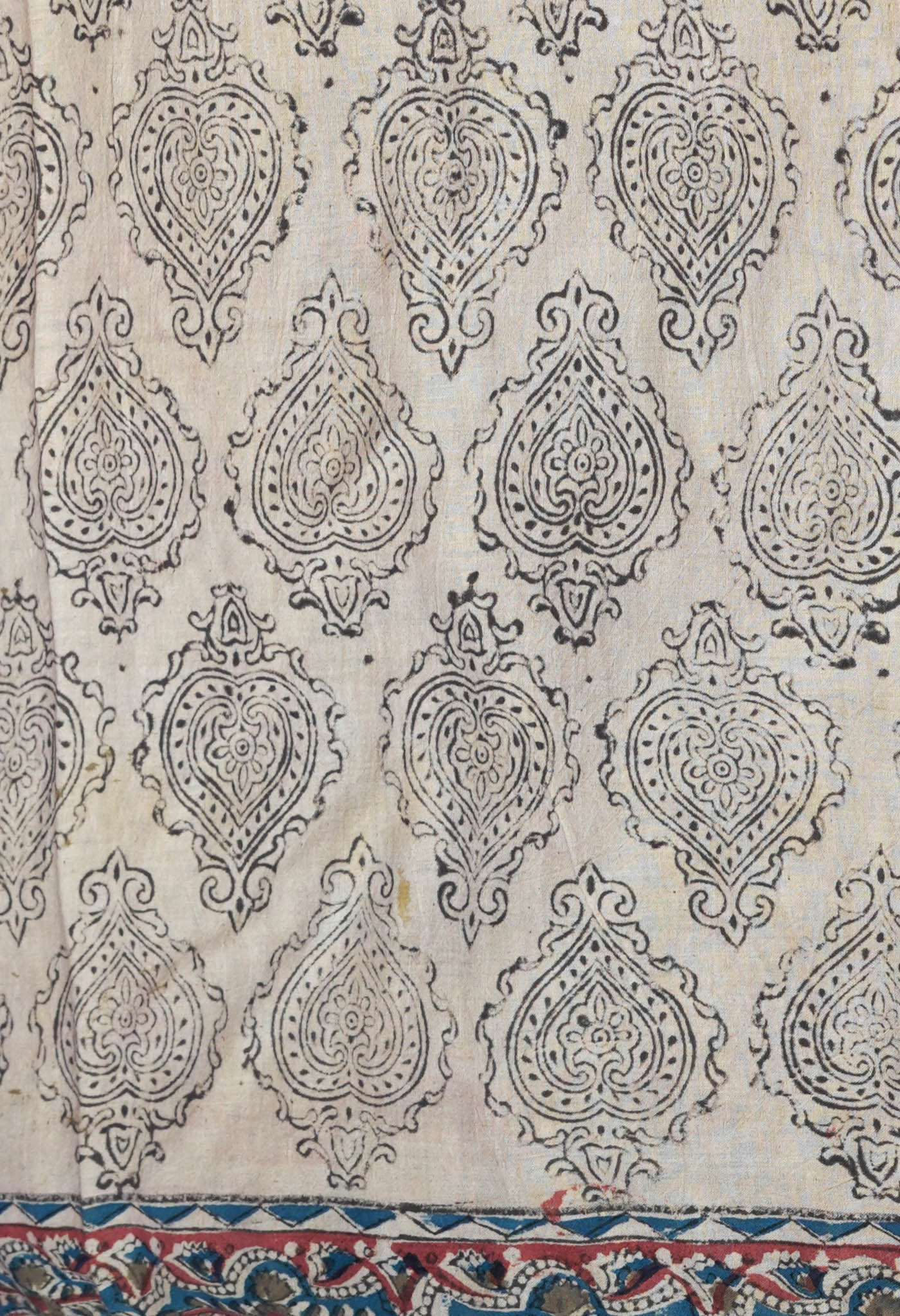 Grey Pure Kalamkari Printed Soft Mulmul Cotton Saree-UNM82915