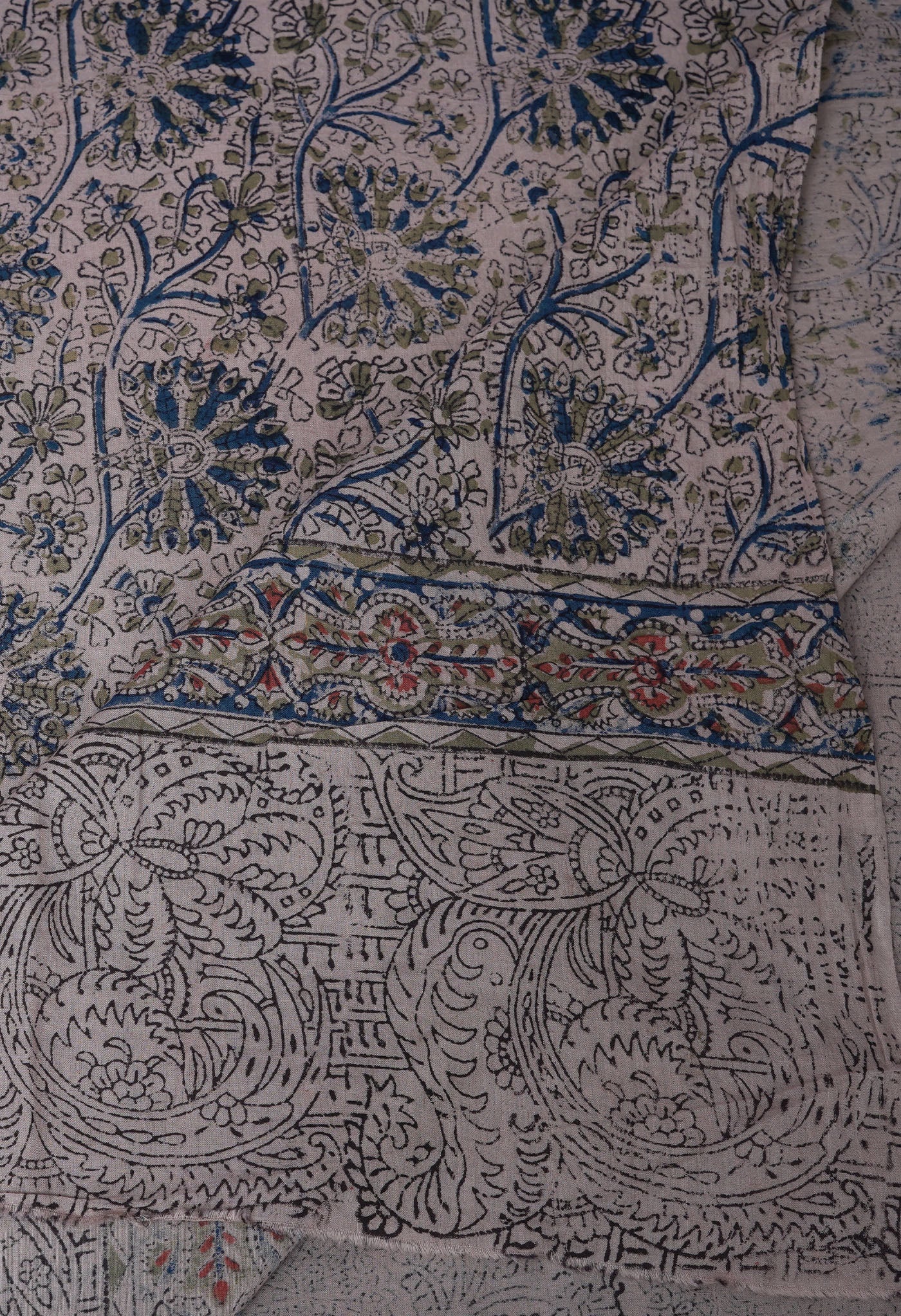 Pink Pure Kalamkari Printed Soft Mulmul Cotton Saree-UNM82920