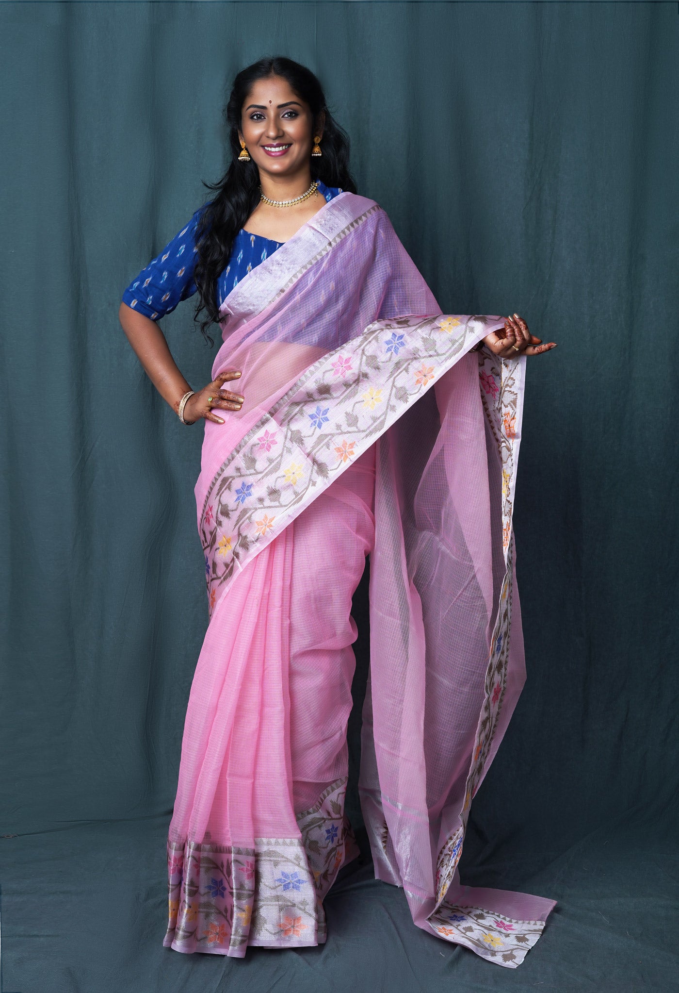 Pink Pure Banarasi Kota Saree-UNM82922