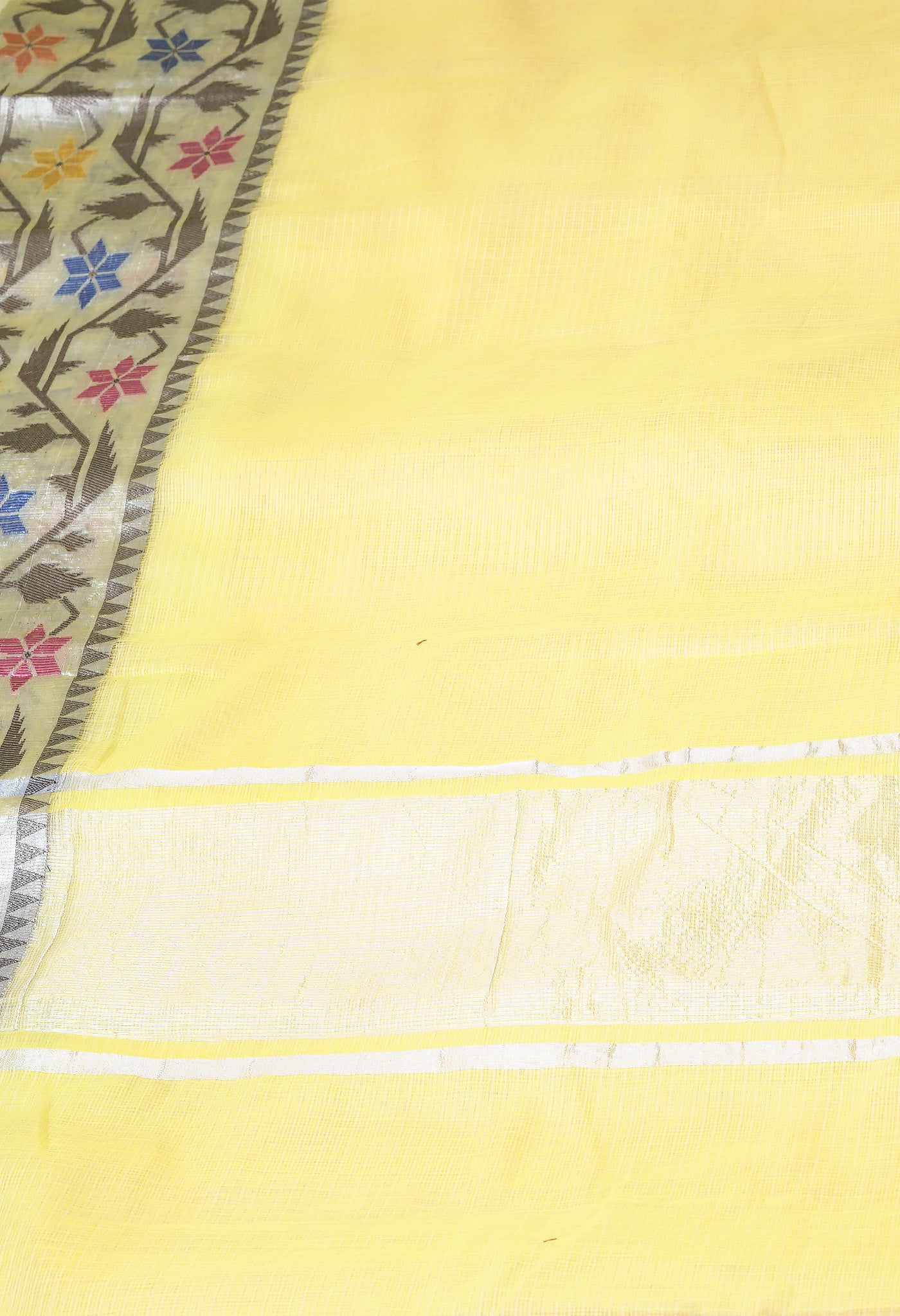 Yellow Pure Banarasi Kota Saree-UNM82923