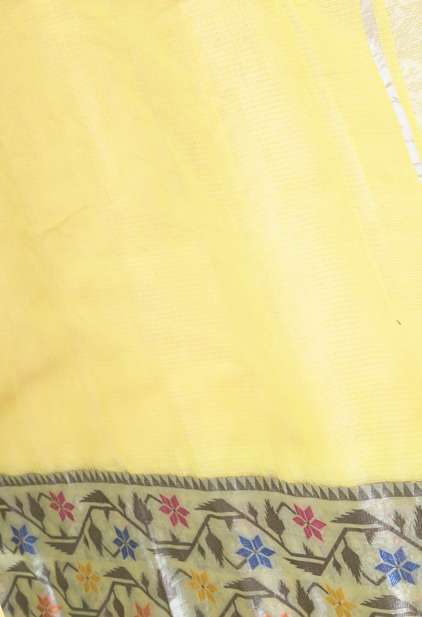 Yellow Pure Banarasi Kota Saree-UNM82923