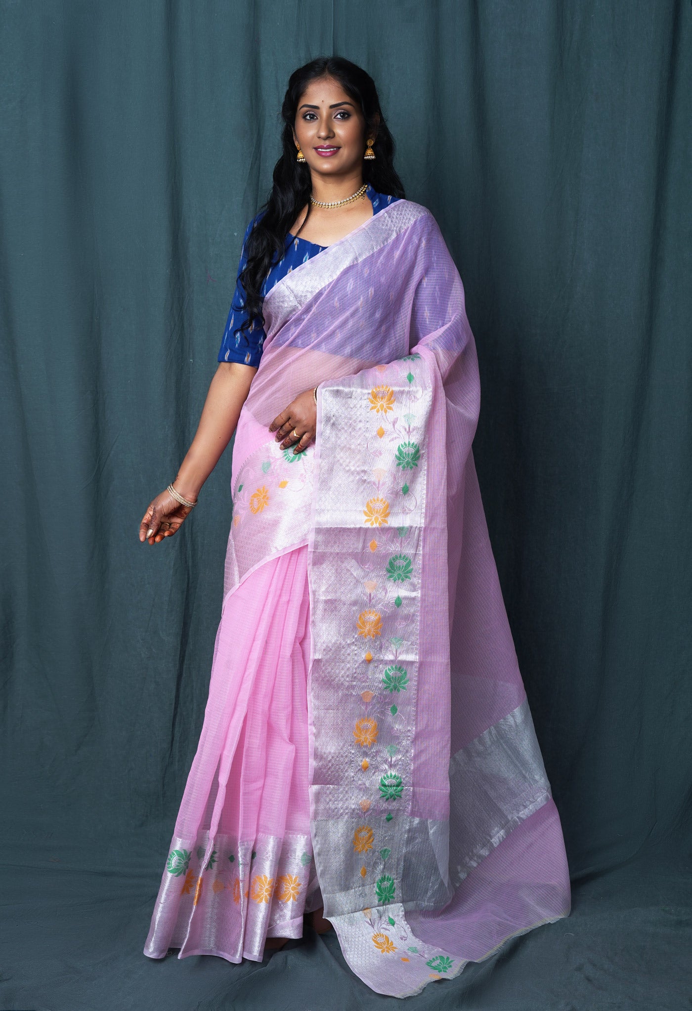 Pink Pure Banarasi Kota Saree-UNM82926