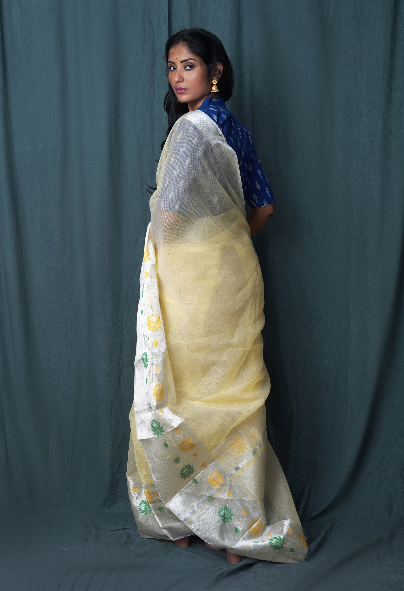 Yellow Pure Banarasi Kota Saree-UNM82927