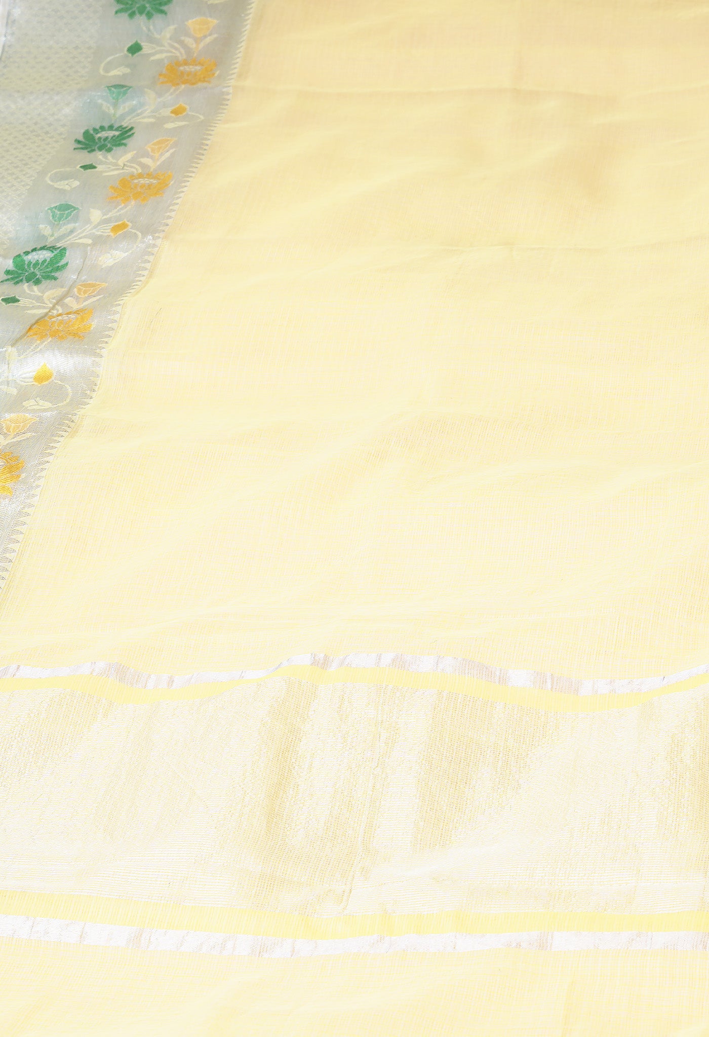 Yellow Pure Banarasi Kota Saree-UNM82927