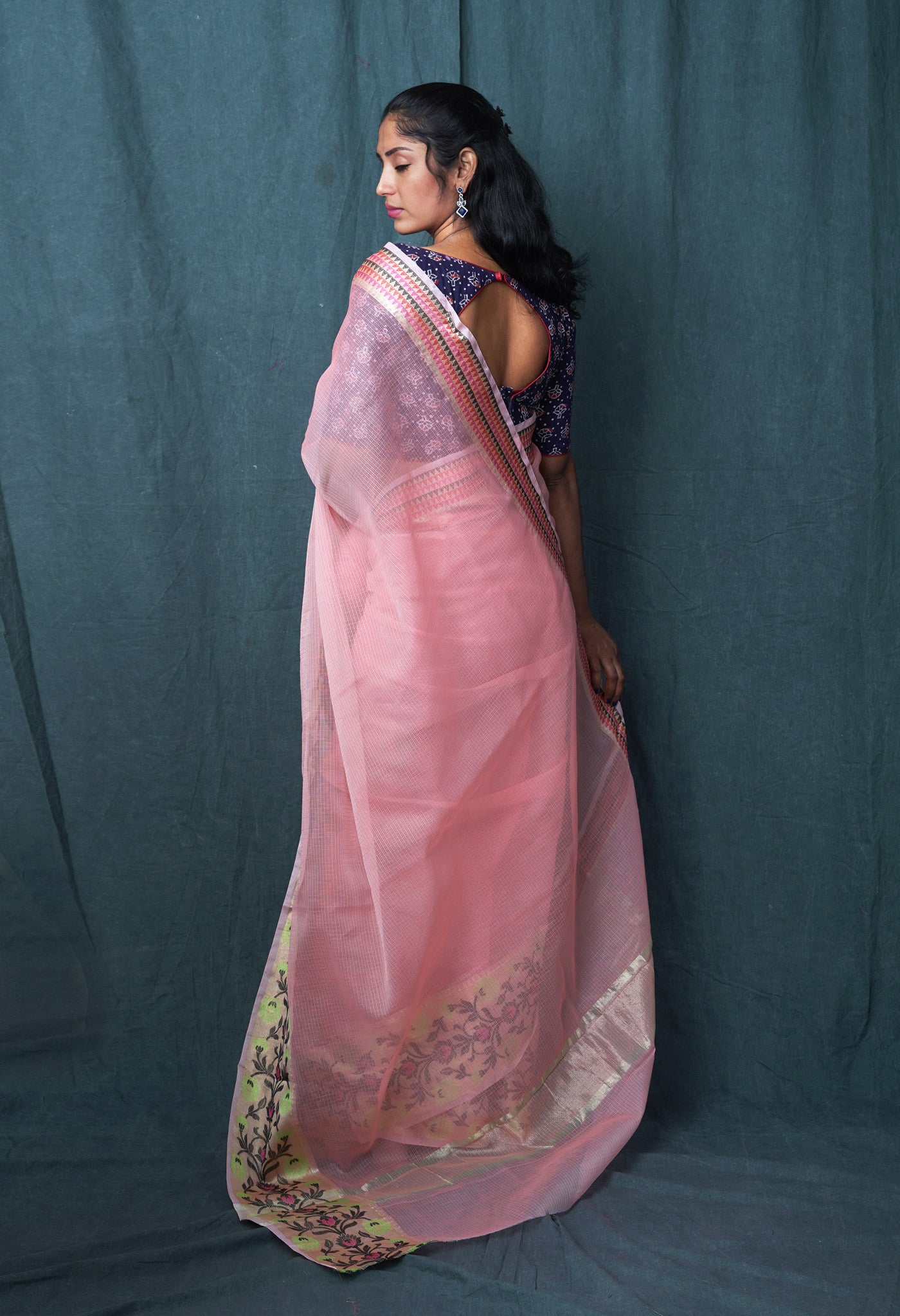 Orange Pure Banarasi Kota Saree-UNM82928