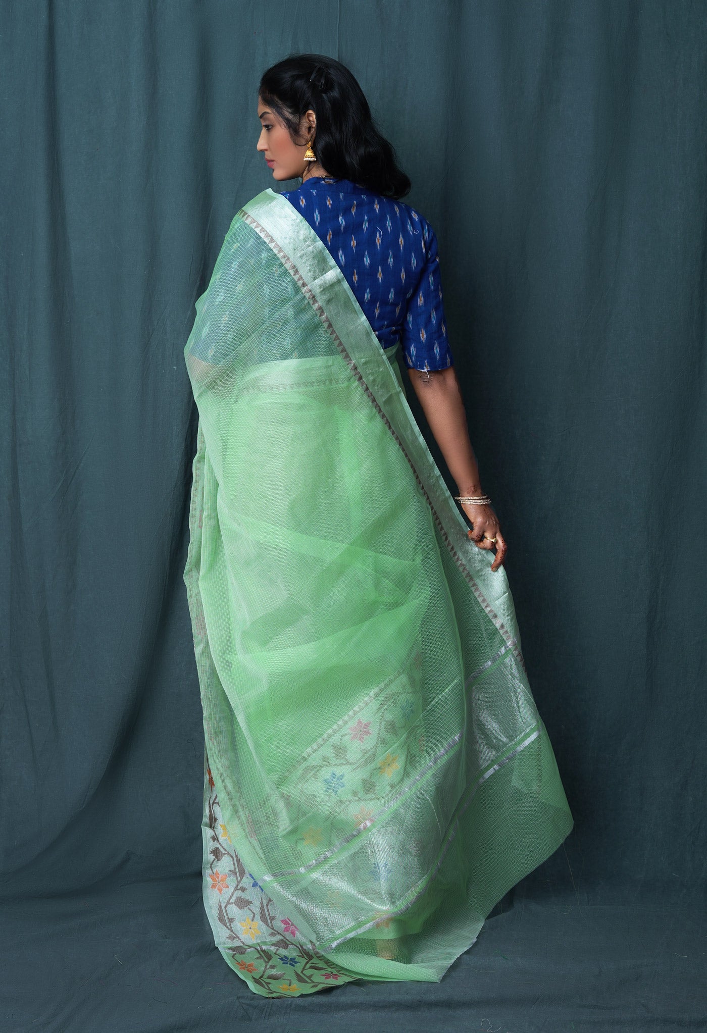 Green Pure Banarasi Kota Saree-UNM82929