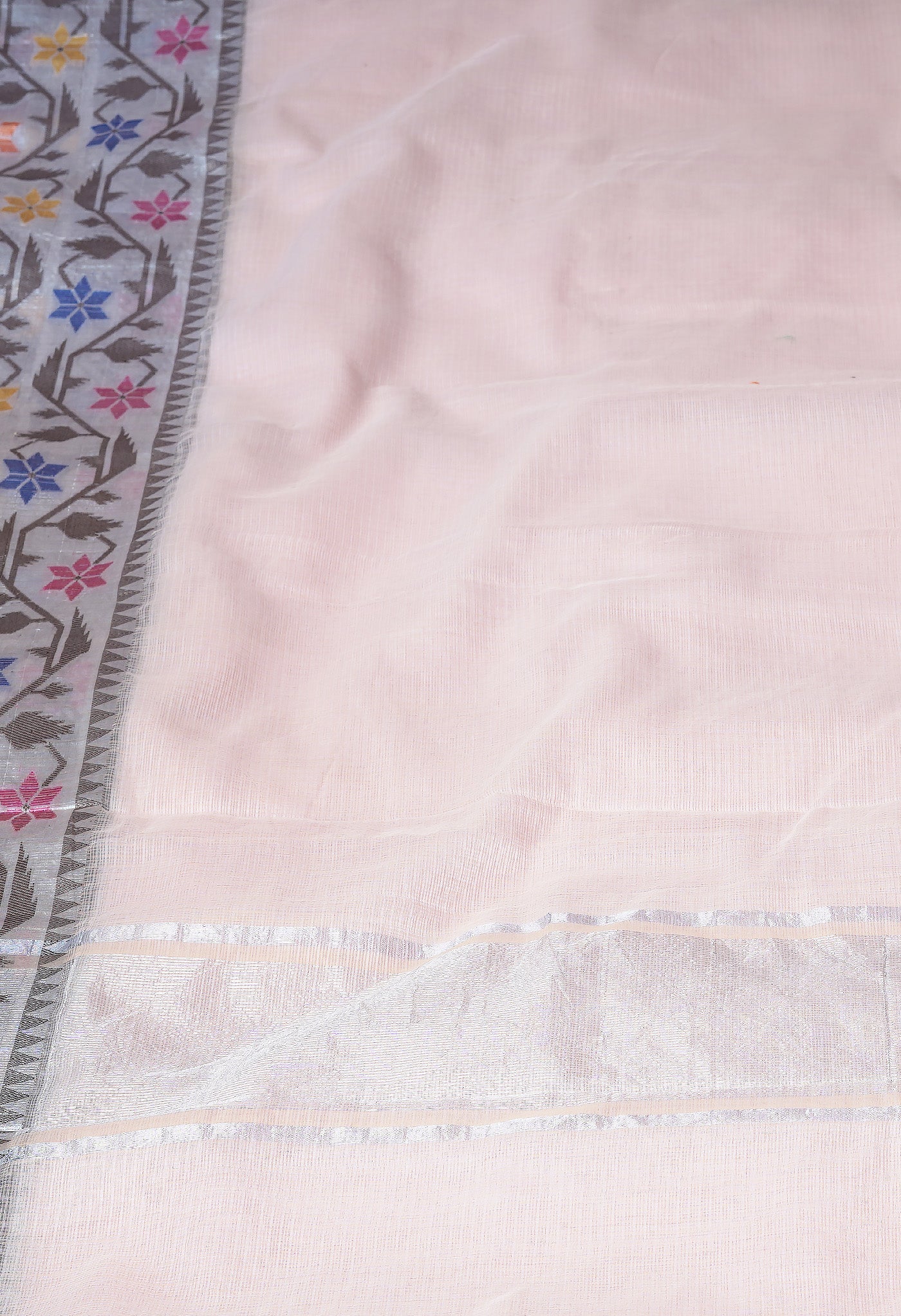 Cream Pure Banarasi Kota Saree-UNM82931