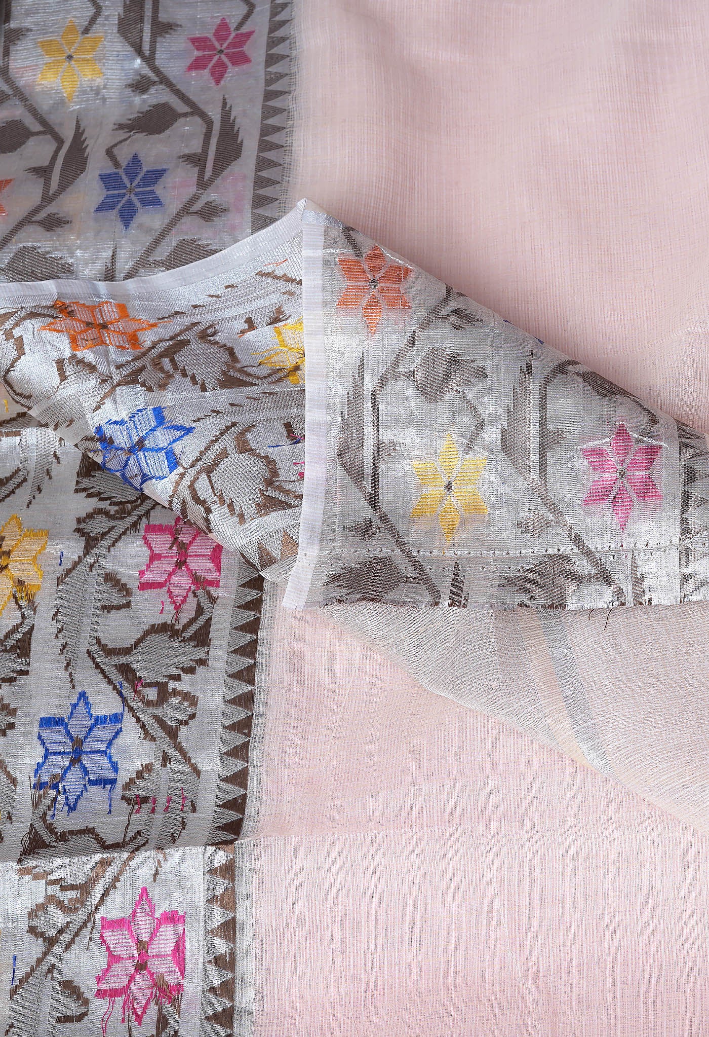 Cream Pure Banarasi Kota Saree-UNM82931