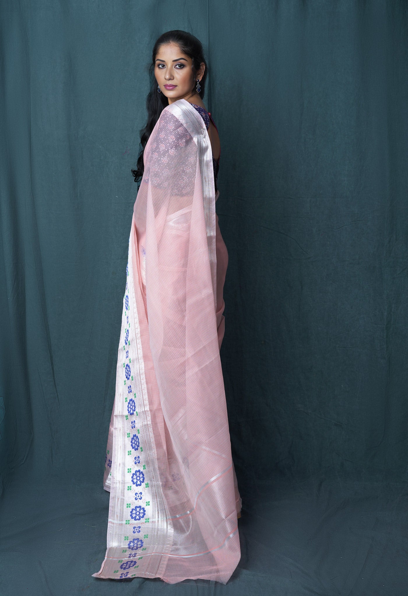Orange Pure Banarasi Kota Saree-UNM82932
