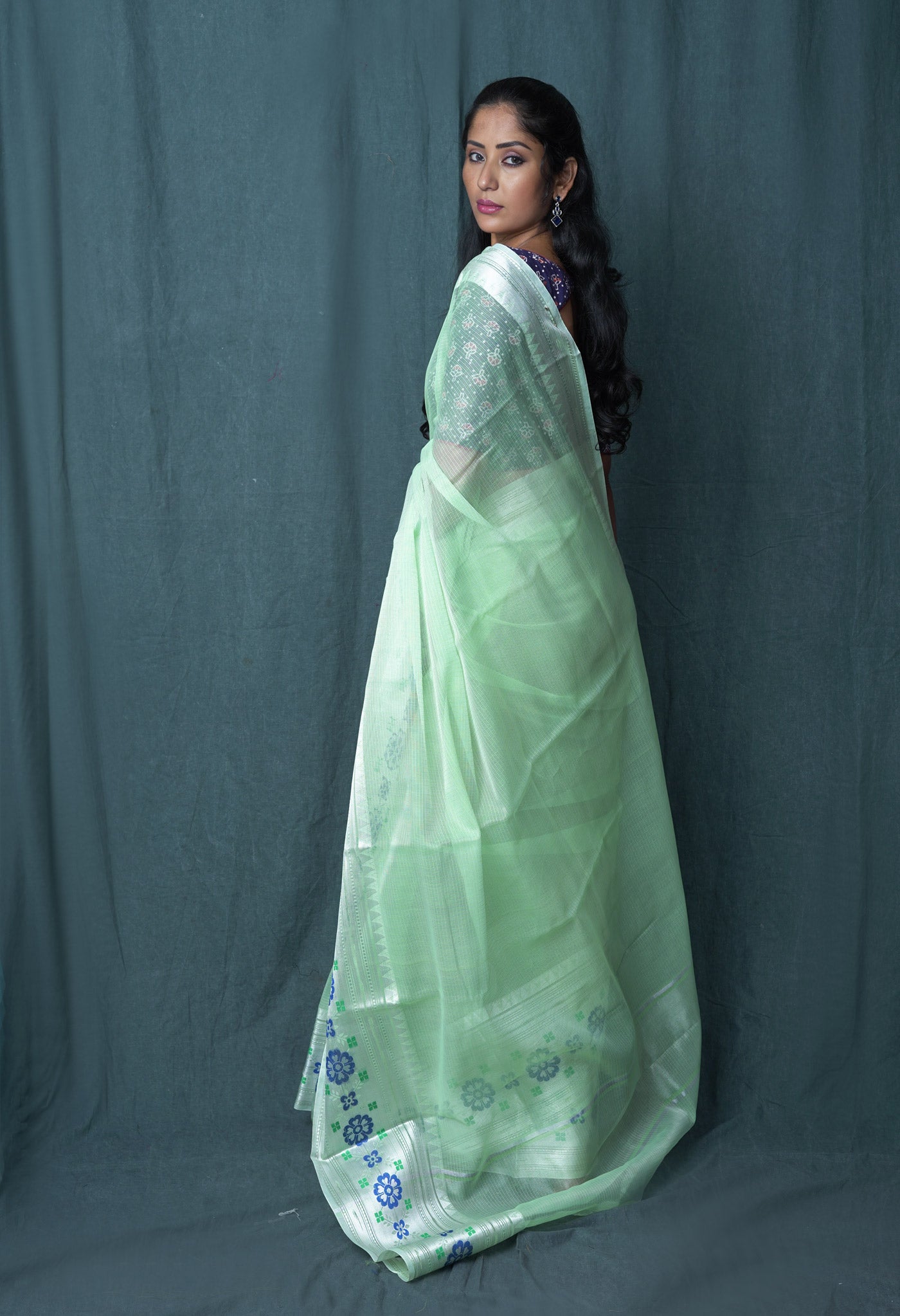 Green Pure Banarasi Kota Saree-UNM82933