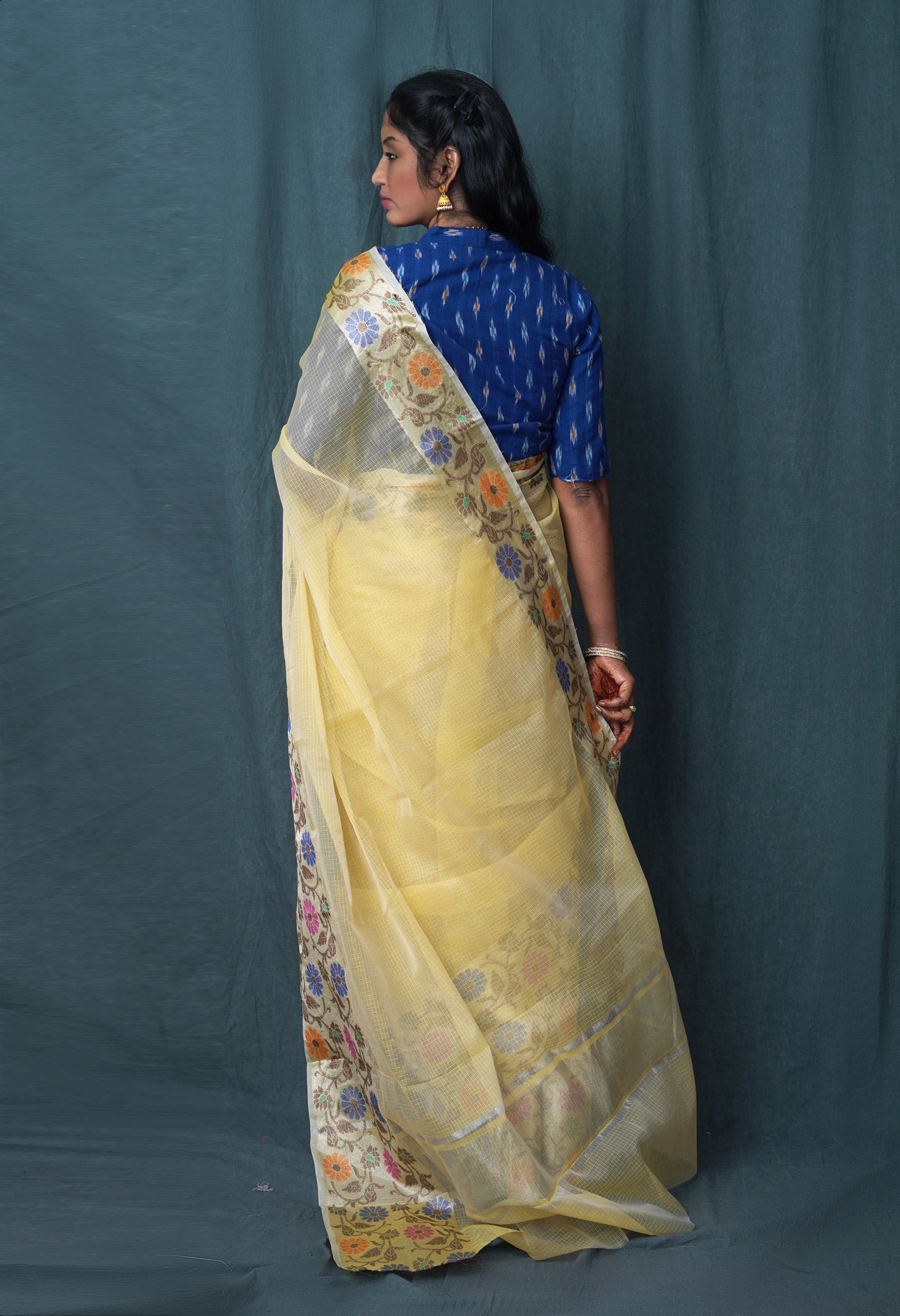 Yellow Pure Banarasi Kota Saree-UNM82938