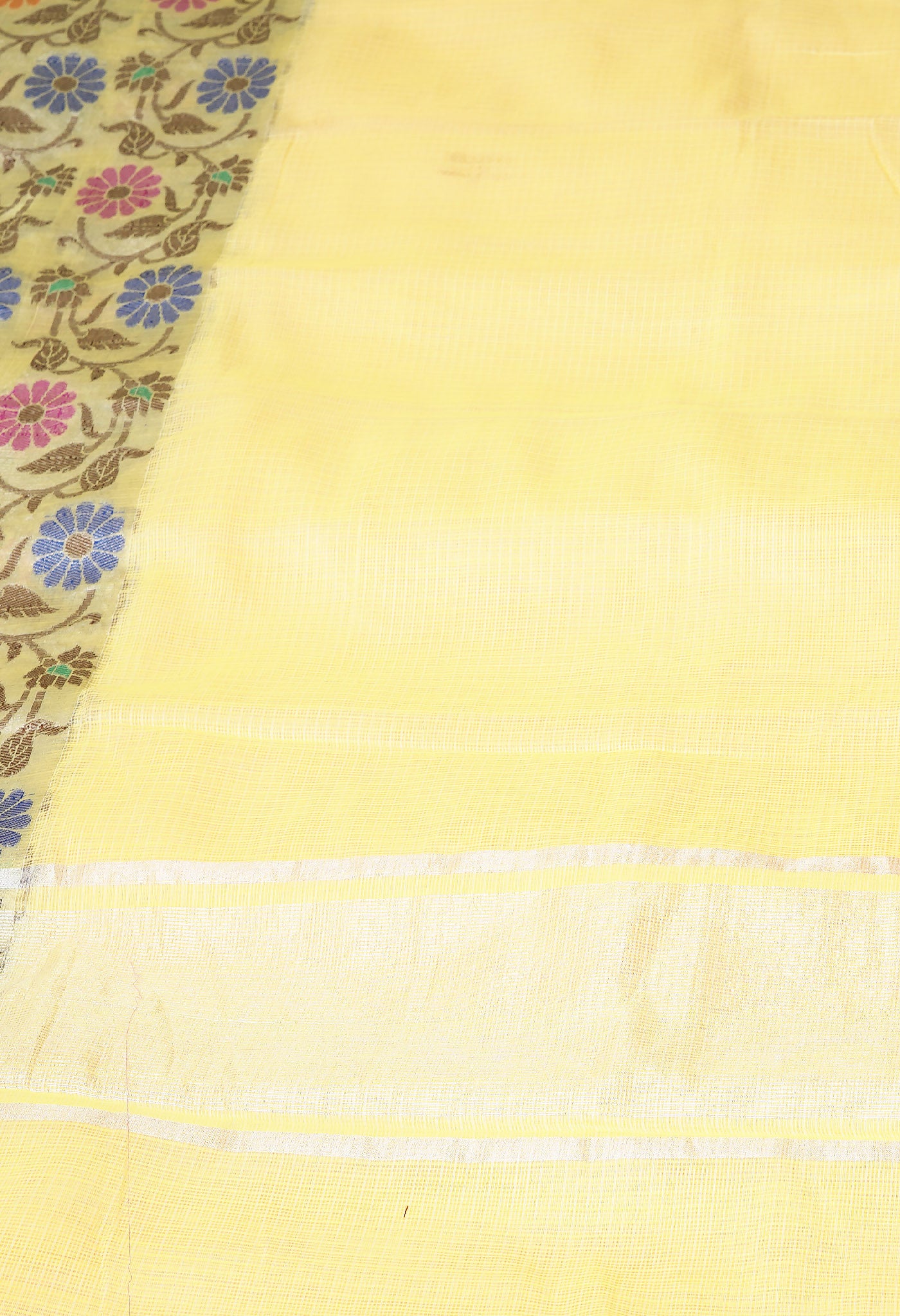 Yellow Pure Banarasi Kota Saree-UNM82938