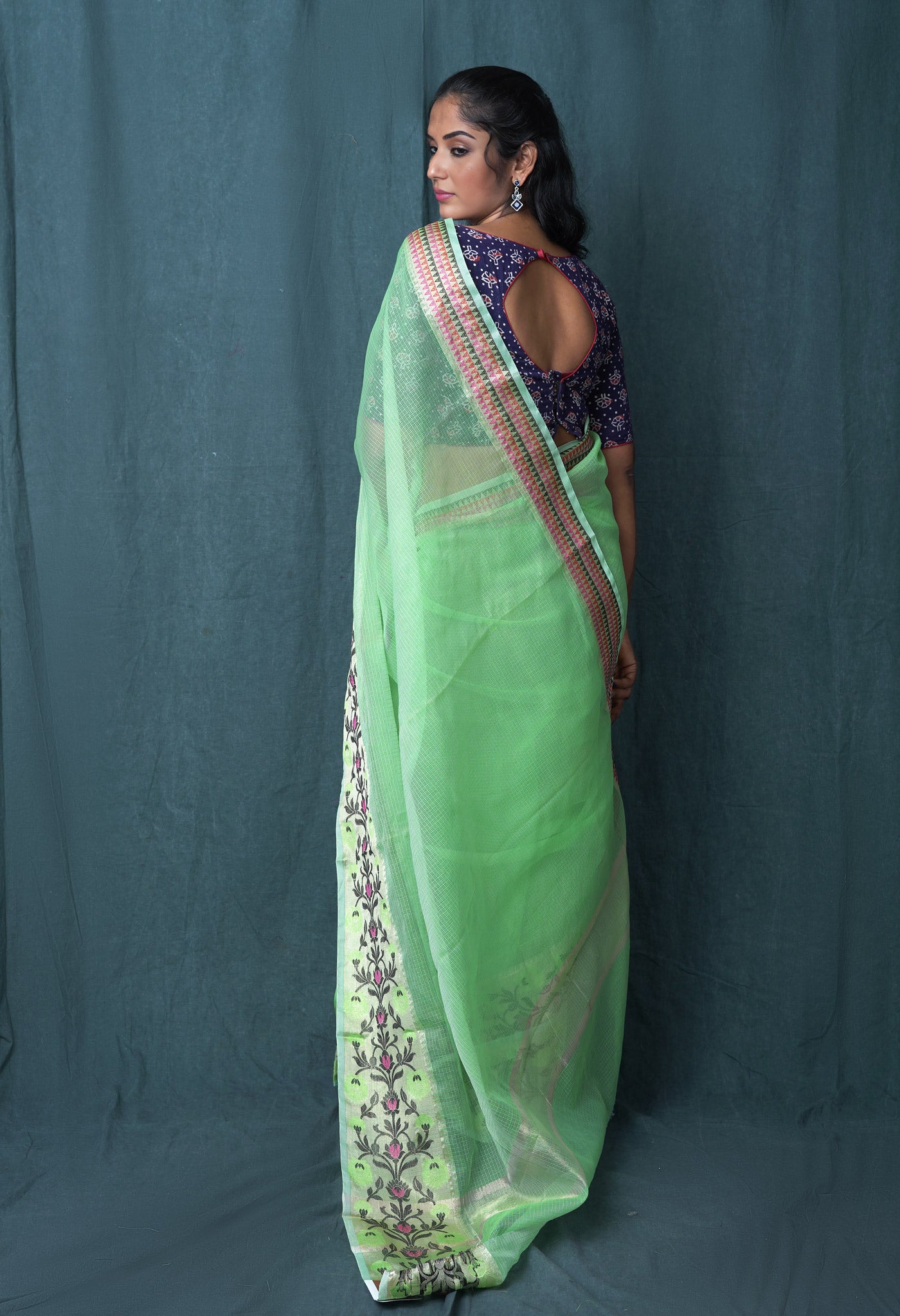 Green Pure Banarasi Kota Saree-UNM82939