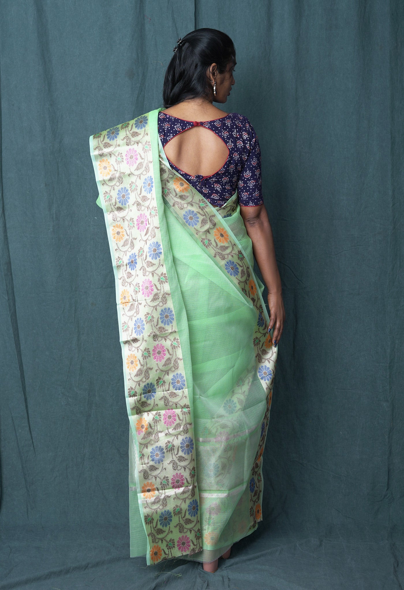 Green Pure Banarasi Kota Saree-UNM82940